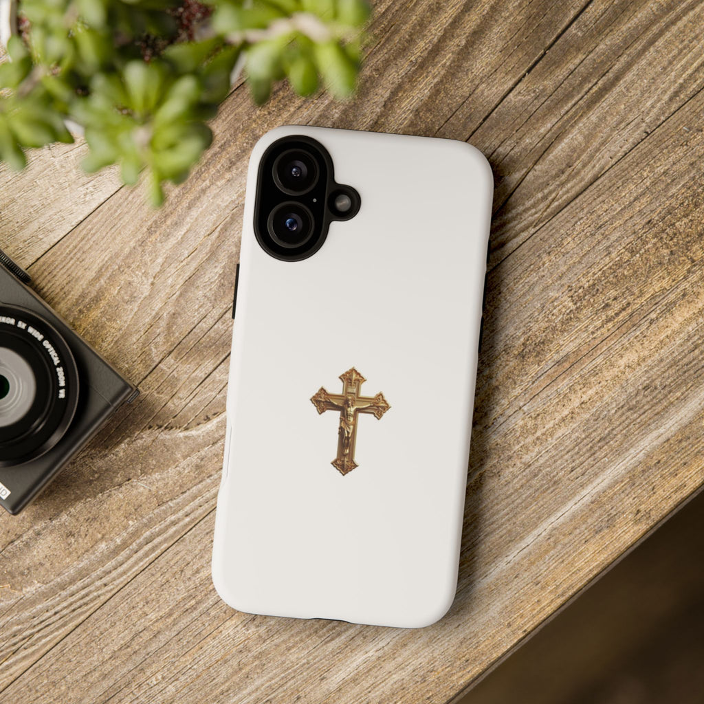 Gold Cross Tough Phone Case | Protective Cover