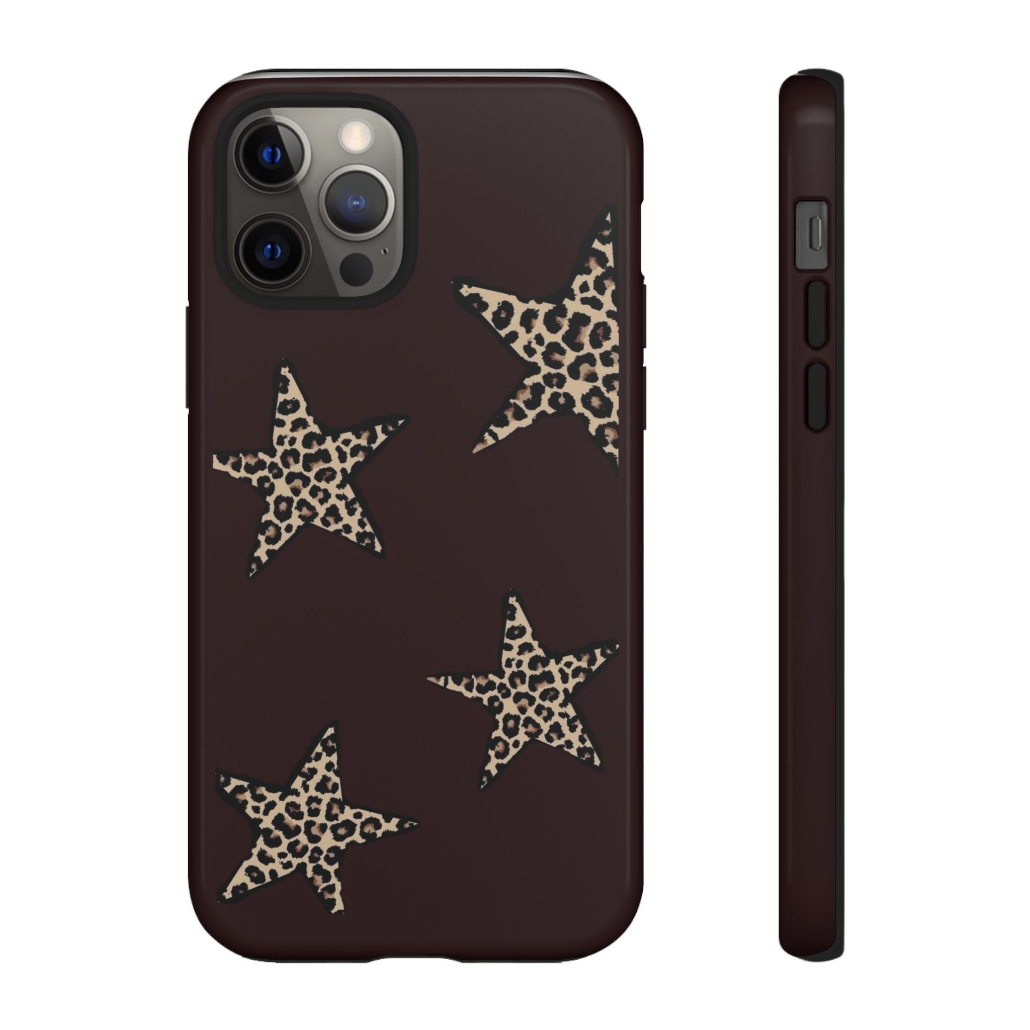 Leopard Star iPhone Case — Chic Brown Protective Tough Case