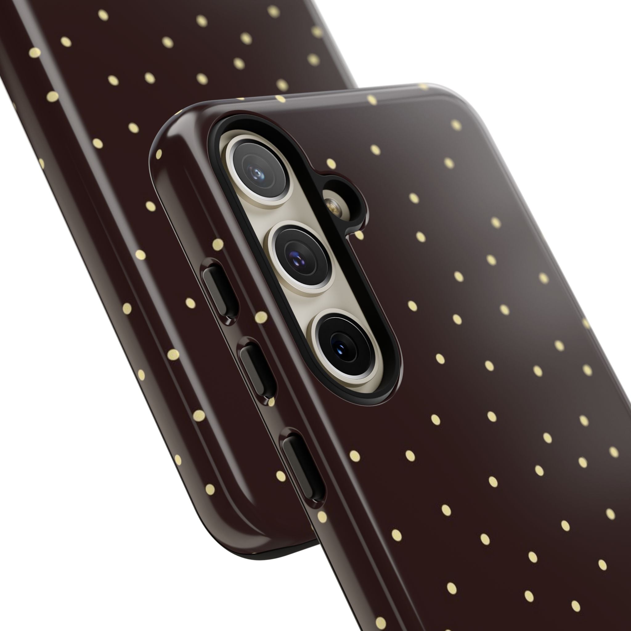 Brown Gold Polka Dot Tough Phone Case