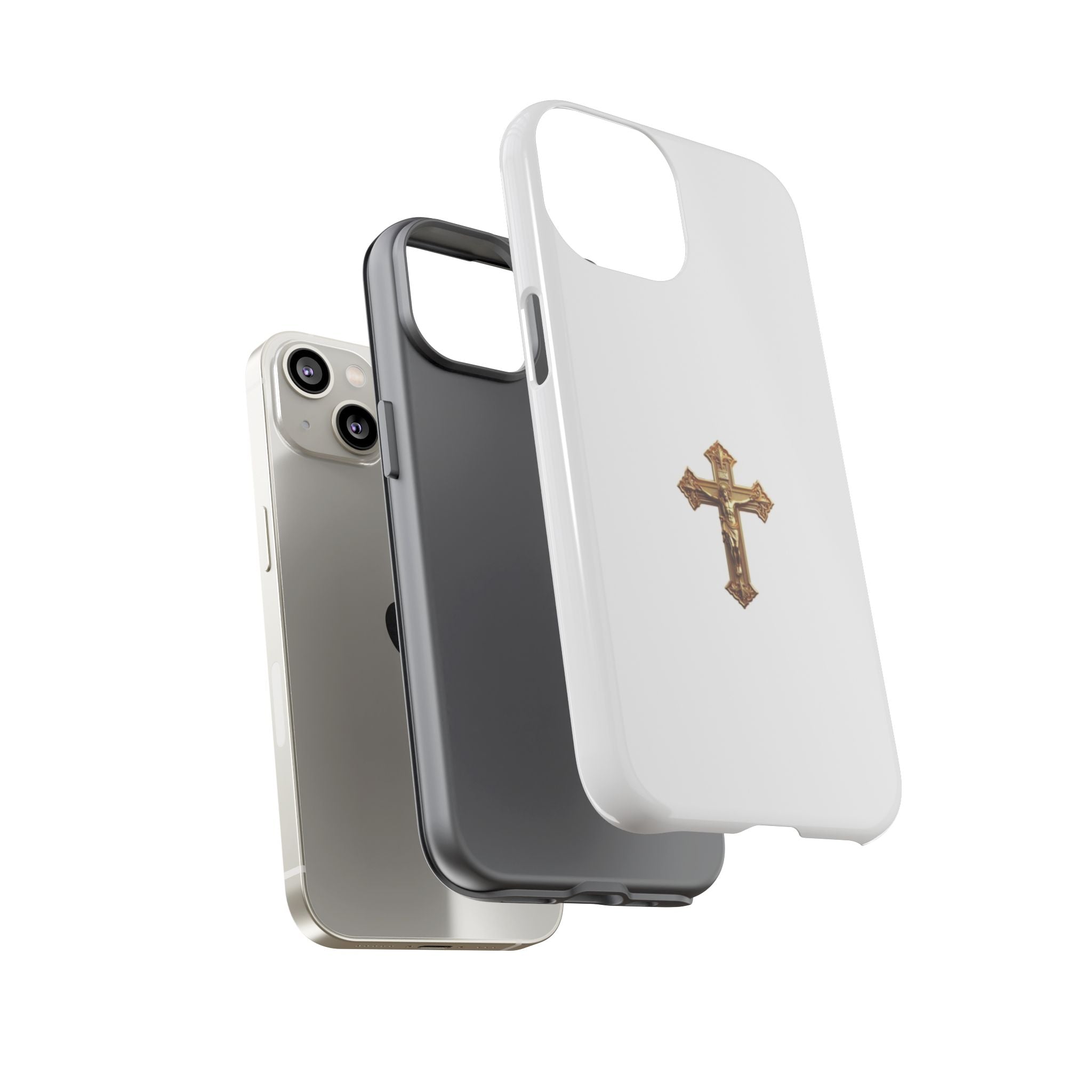 Gold Cross Tough Phone Case | Protective Cover