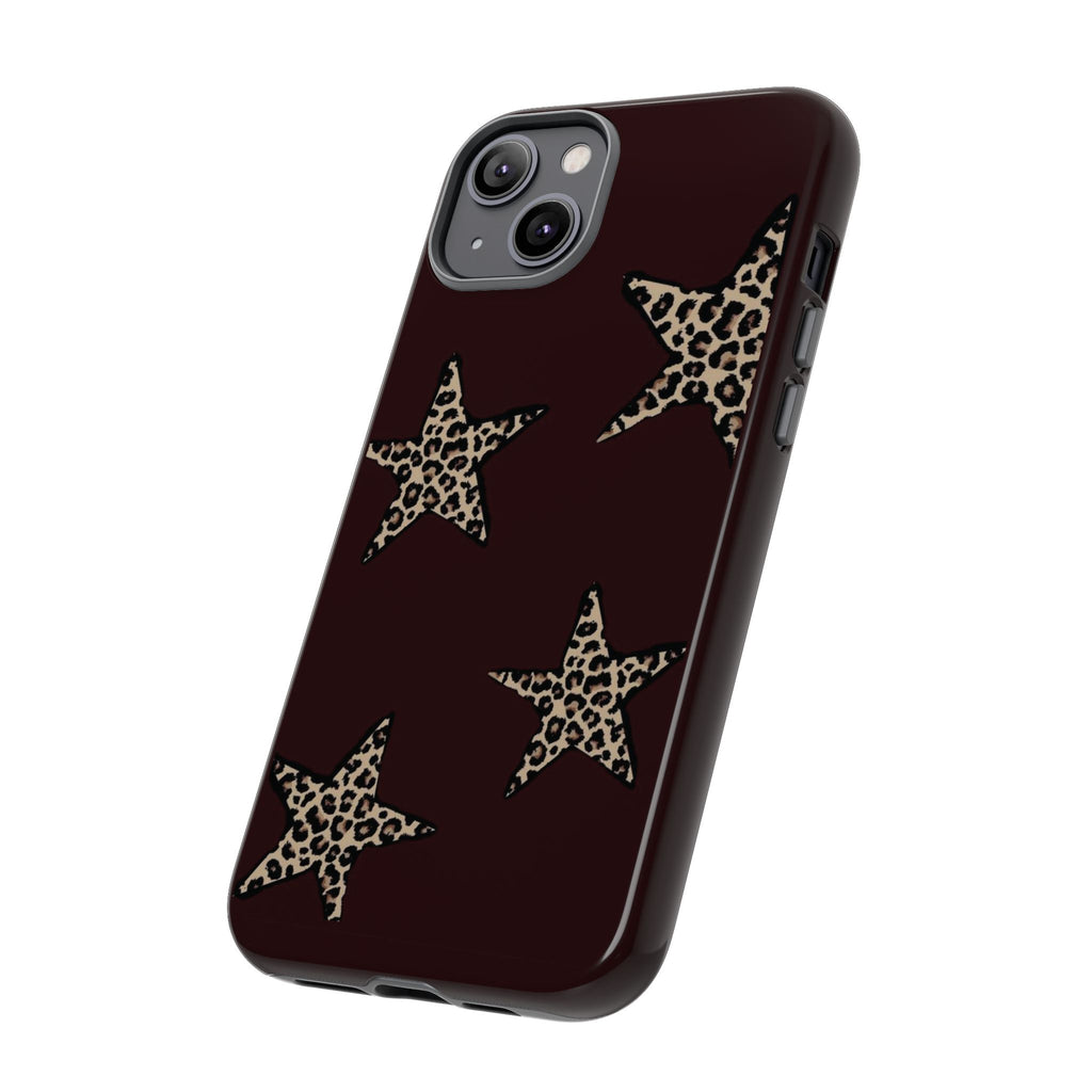 Leopard Star iPhone Case — Chic Brown Protective Tough Case
