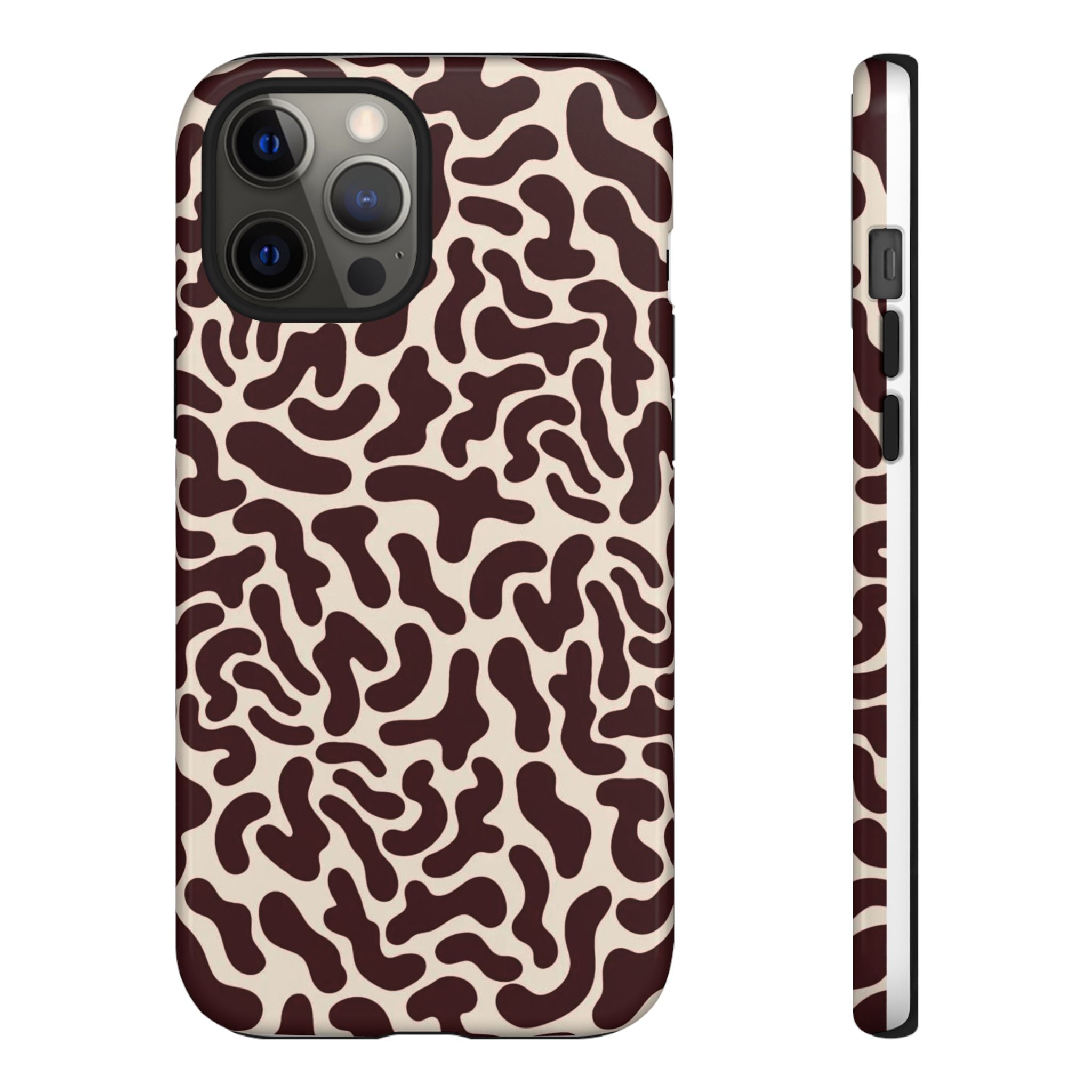 Animal Print iPhone Case - Brown Abstract Cow Pattern Tough Case
