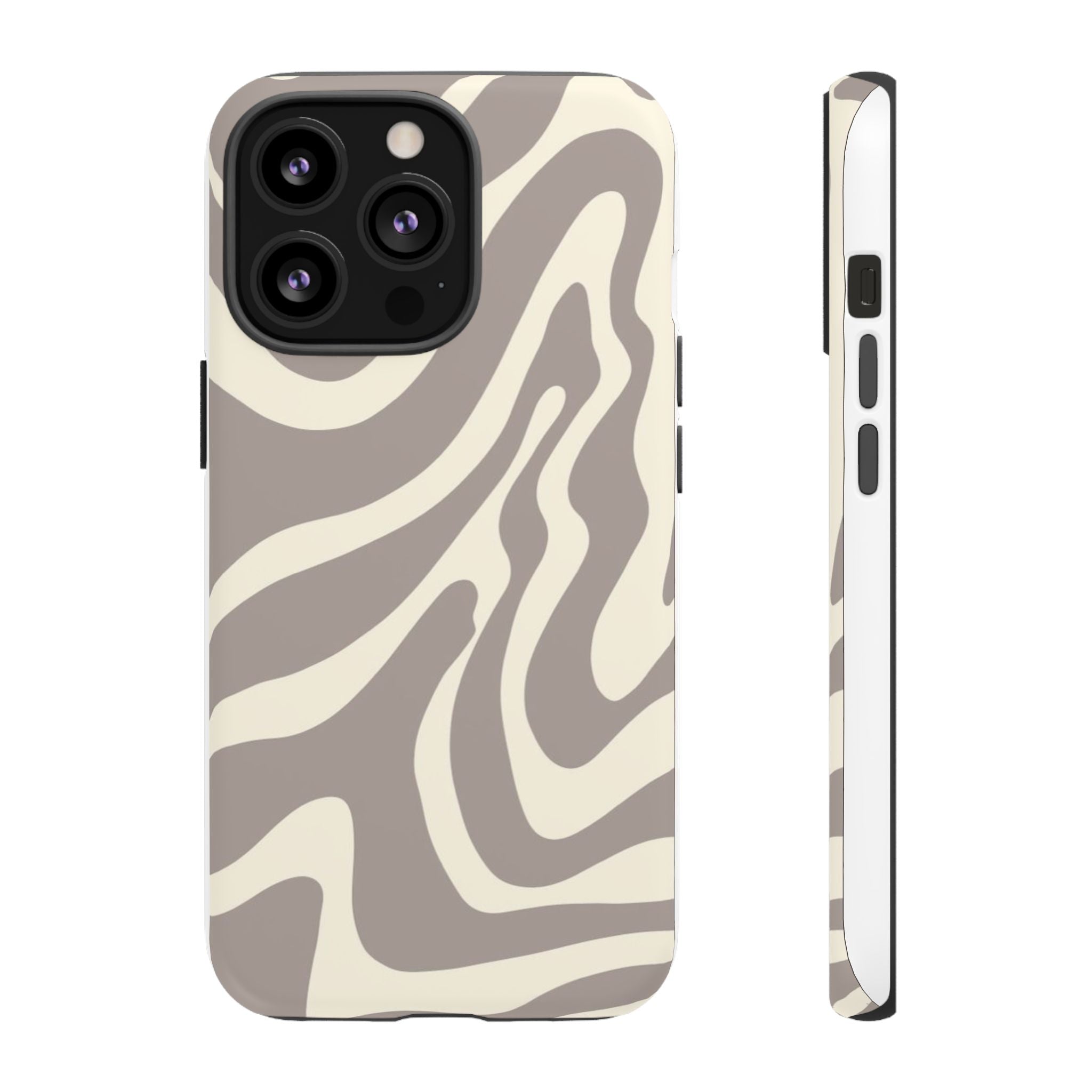 Neutral Zebra Print Tough iPhone Case
