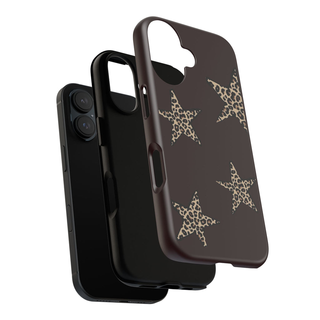 Leopard Star iPhone Case — Chic Brown Protective Tough Case
