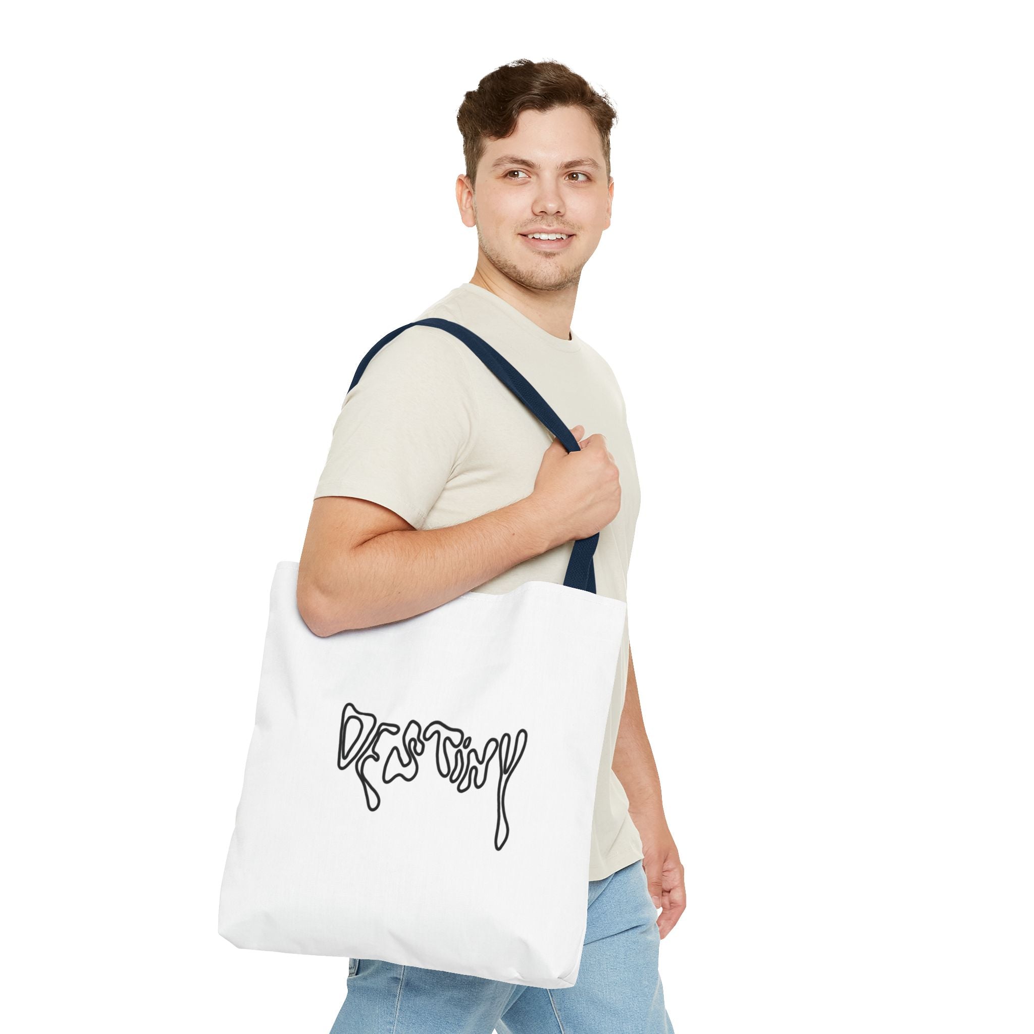 Destiny Script Tote Bag – Minimalist Graphic Canvas Tote