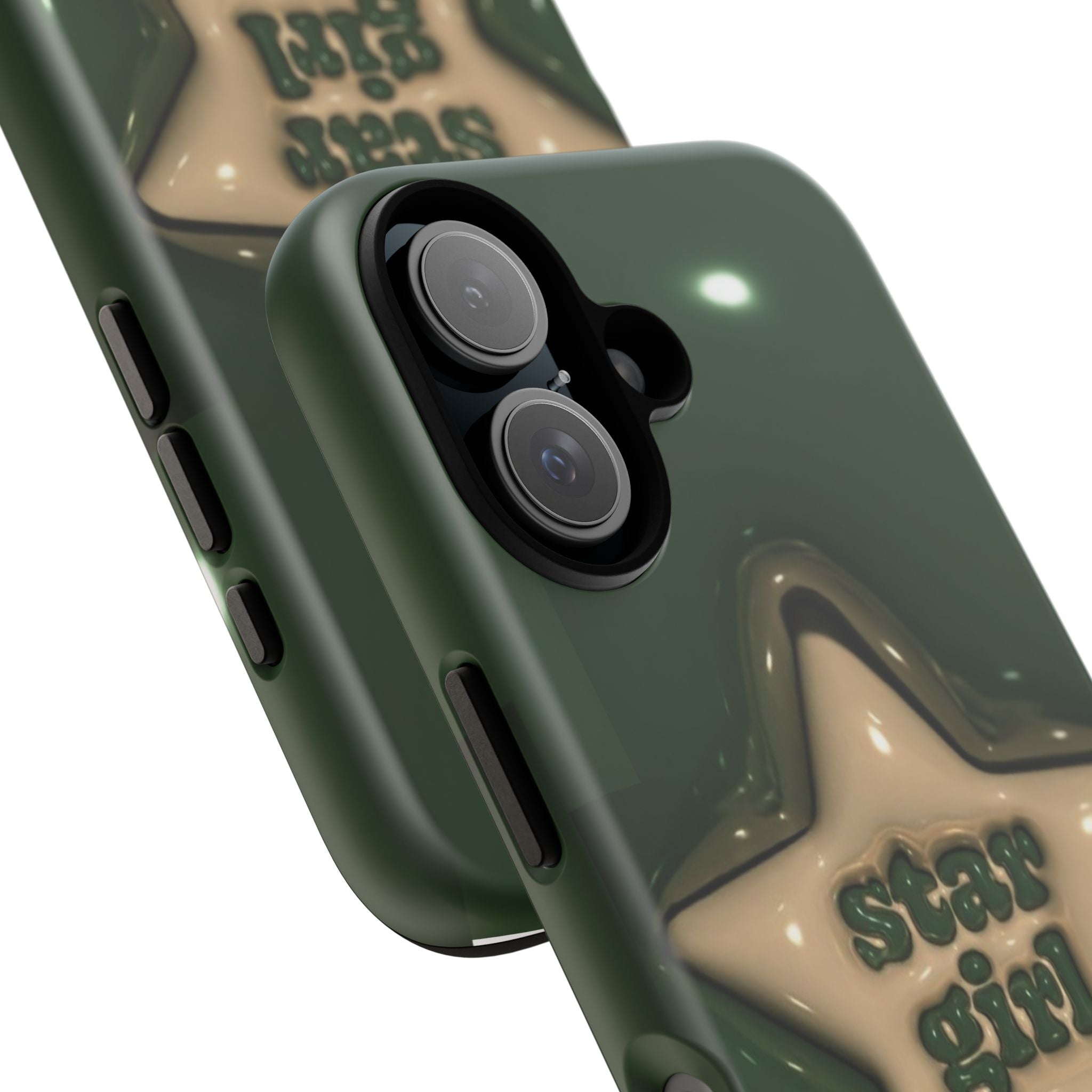 Star Girl iPhone Case — Green Star Protective Case