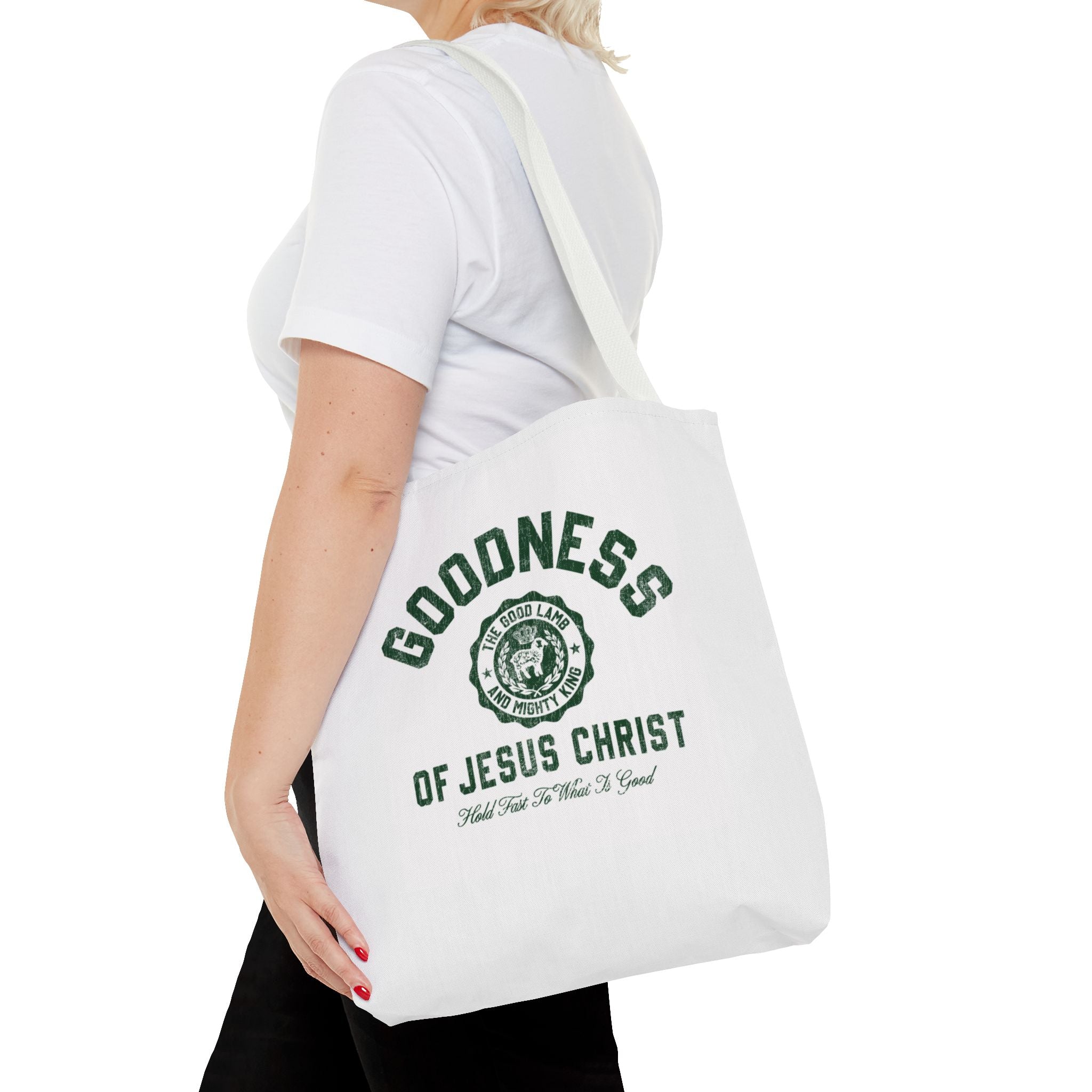 Goodness of Jesus Christ Tote Bag — Faith-Inspired Religious Canvas Tote