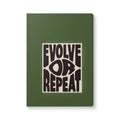 Evolve or Repeat Softcover Journal — Green Lined Notebook