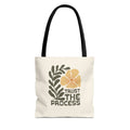Trust The Process Floral Tote Bag — Inspirational Canvas Shopper