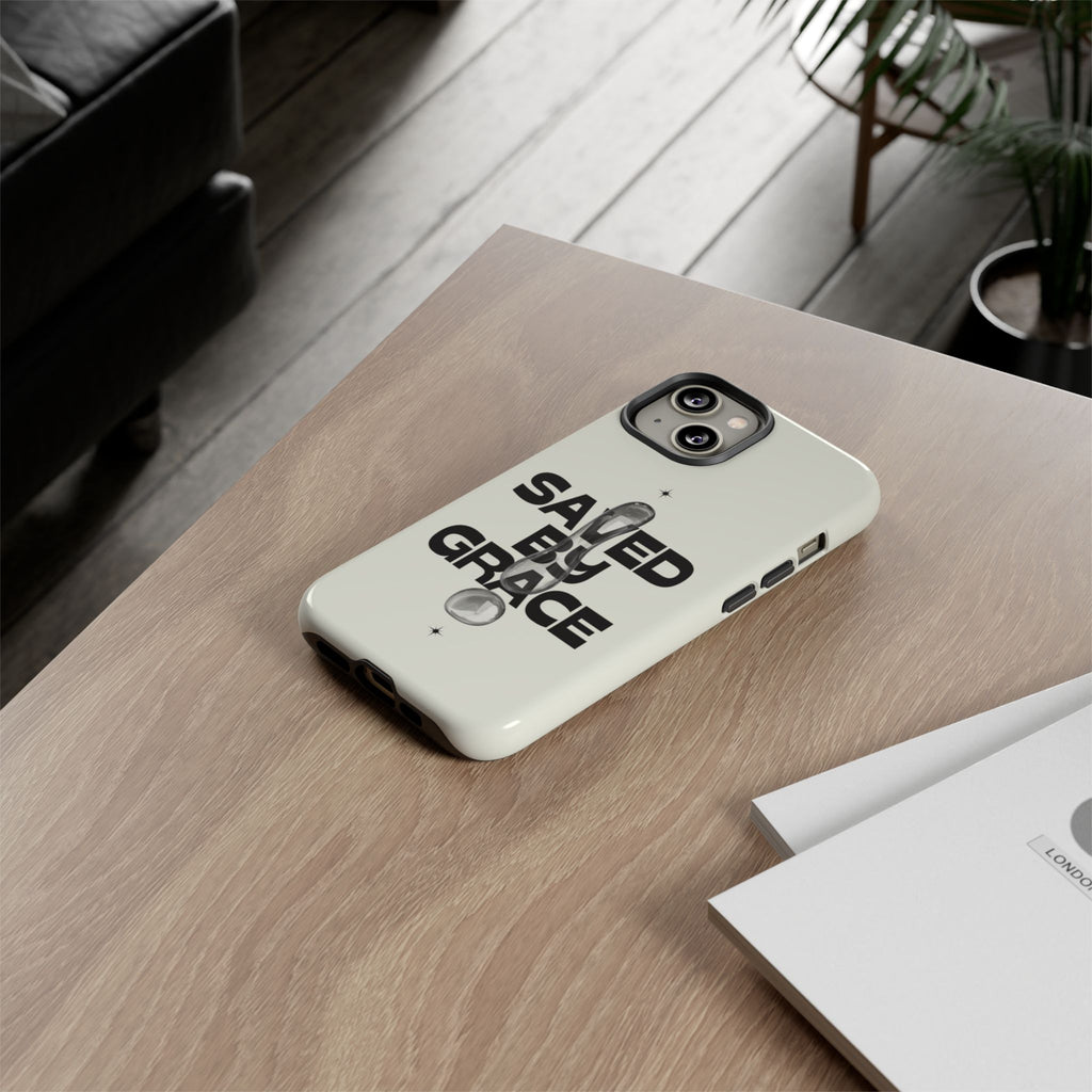Saved By Grace Tough Phone Case — Christian Faith iPhone Cover