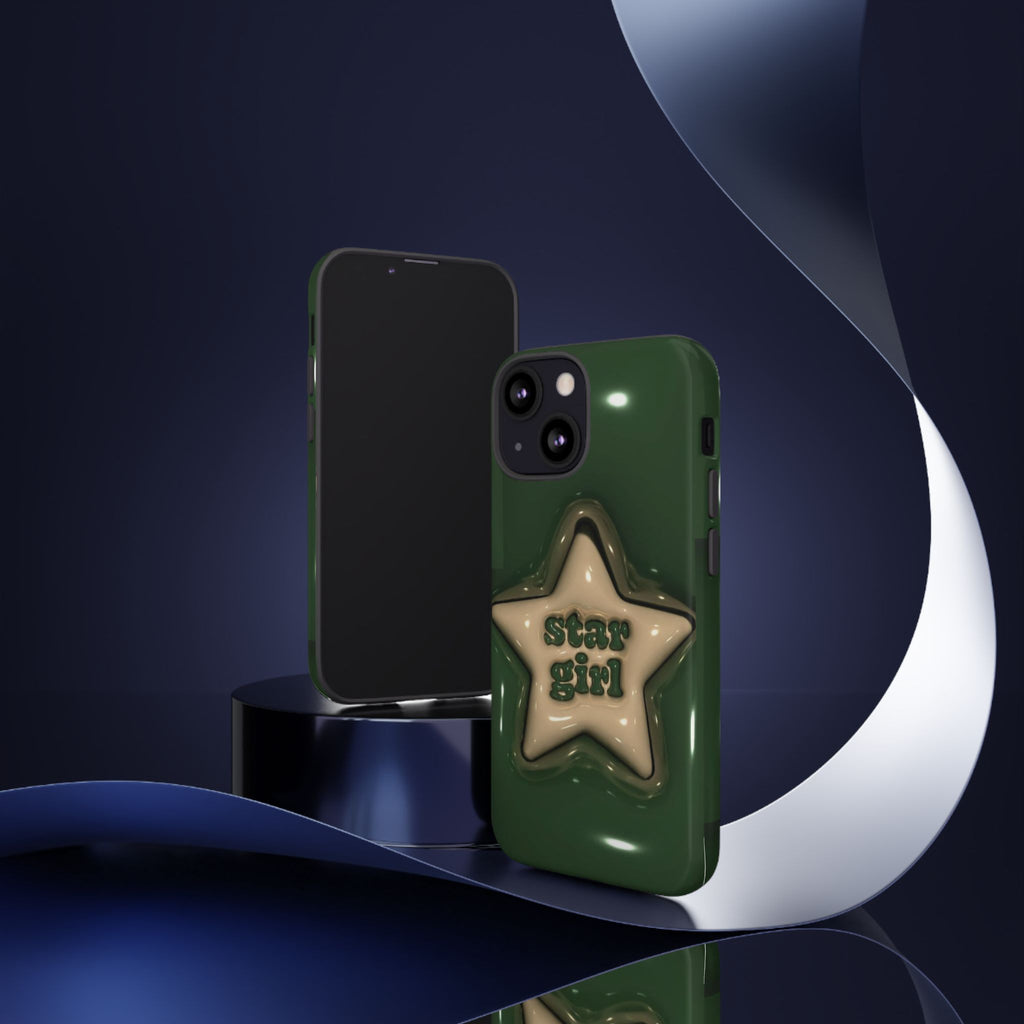 Star Girl iPhone Case — Green Star Protective Case