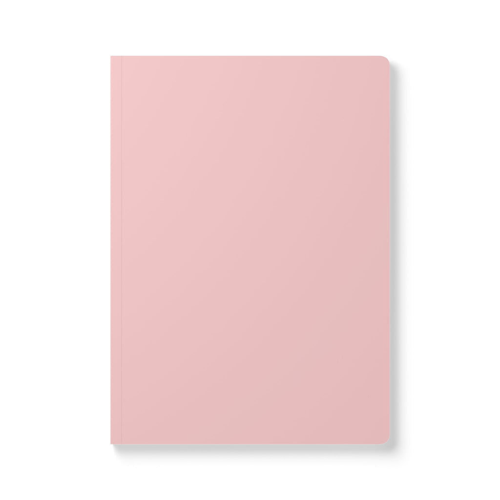 Blush Pink Softcover Journal — Lined & Printed Interior Notebook for Notes, Journaling, and Gifts