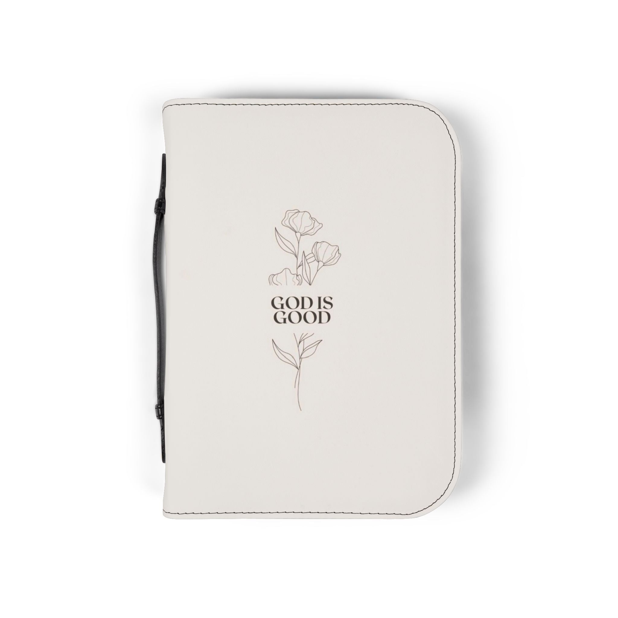 Bible Cover — "God Is Good" Floral Zippered Bible Case
