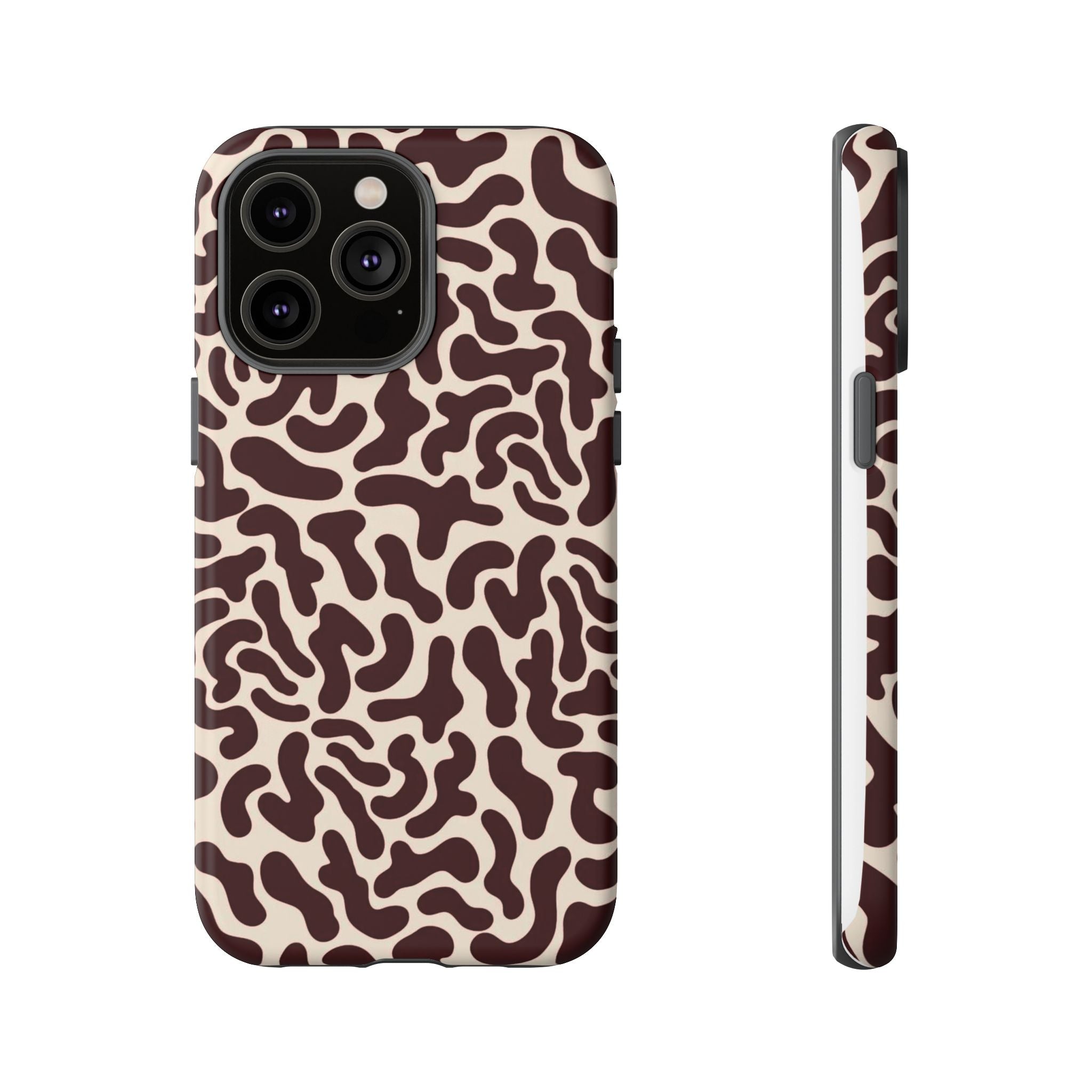 Animal Print iPhone Case - Brown Abstract Cow Pattern Tough Case