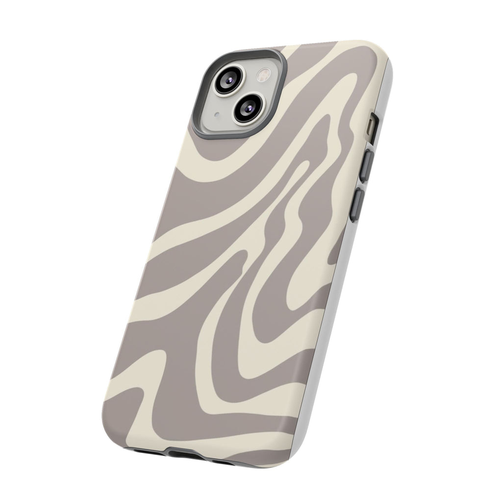 Neutral Zebra Print Tough iPhone Case