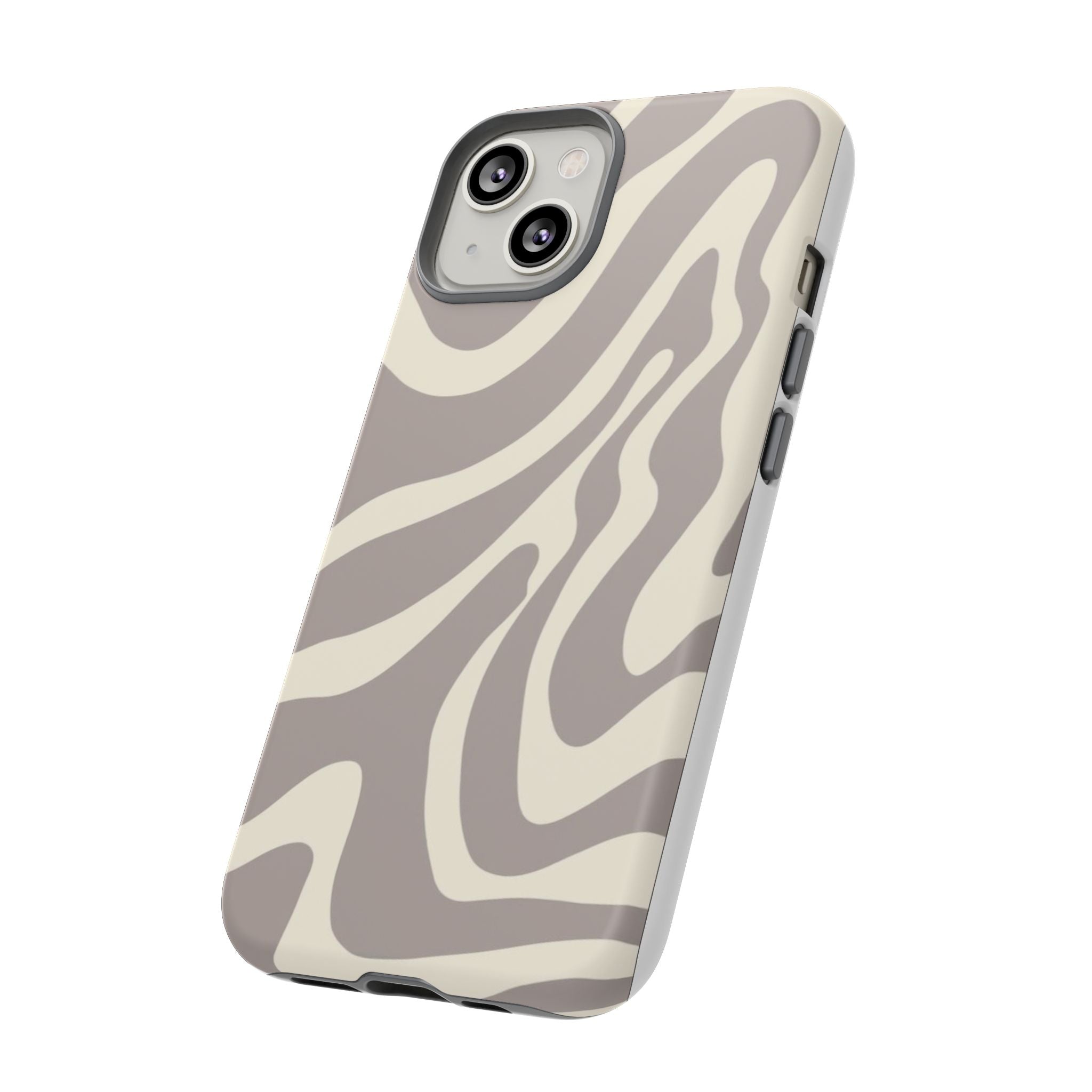 Neutral Zebra Print Tough iPhone Case