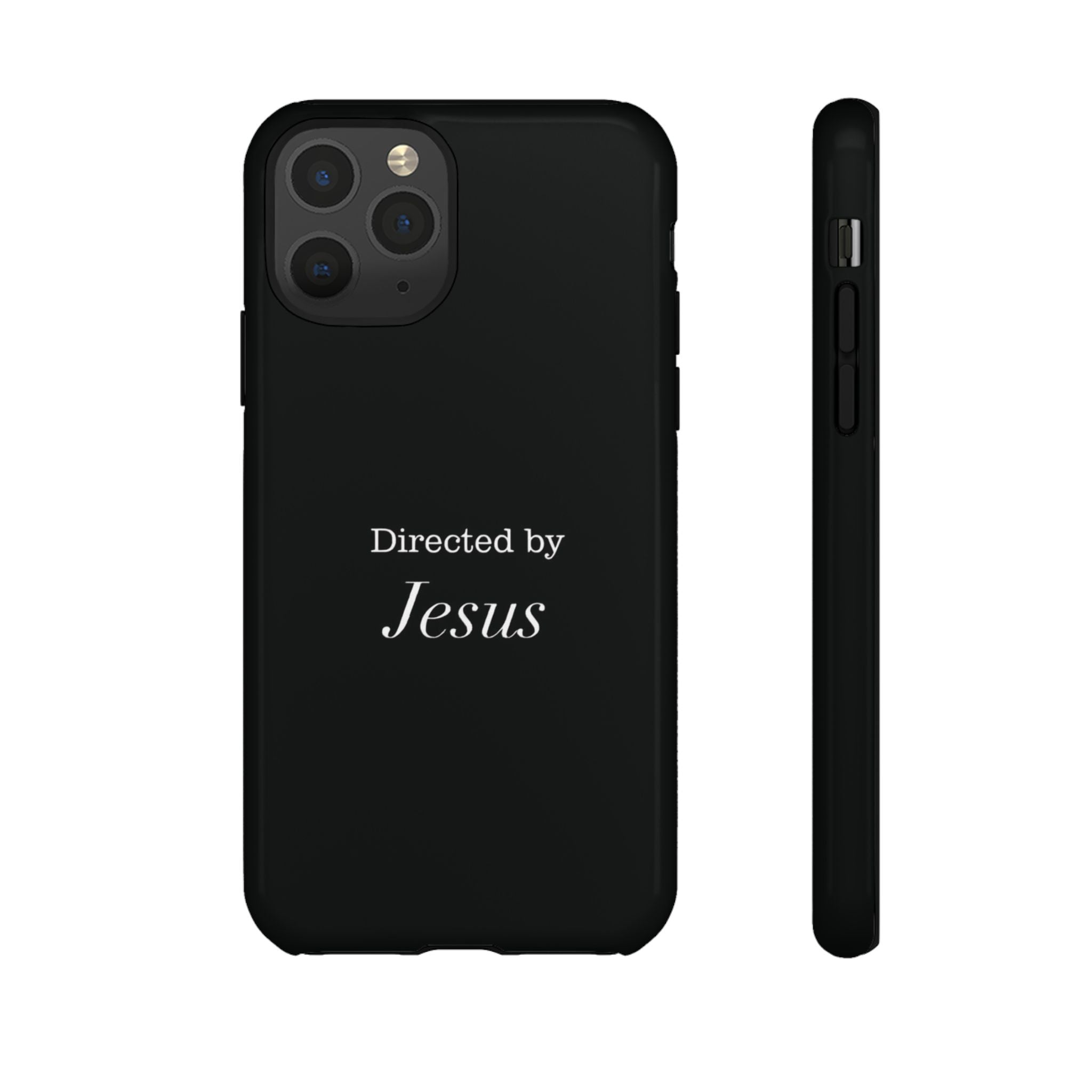 Directed by Jesus Tough Phone Case — Faith Black Protective Case