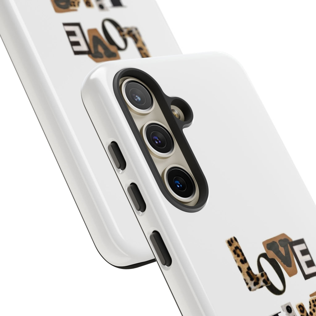 "Love Like Jesus" Leopard Print Christian Tough Phone Case