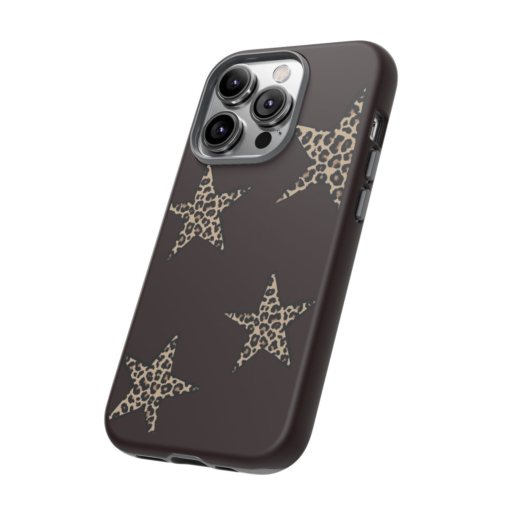 Leopard Star iPhone Case — Chic Brown Protective Tough Case