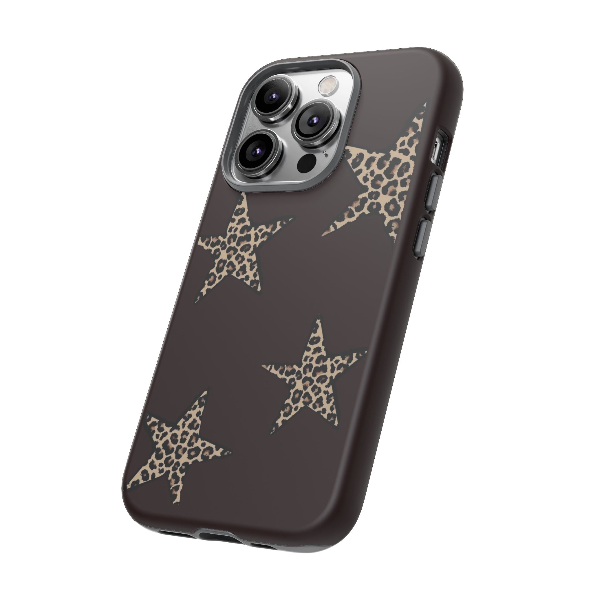 Leopard Star iPhone Case — Chic Brown Protective Tough Case