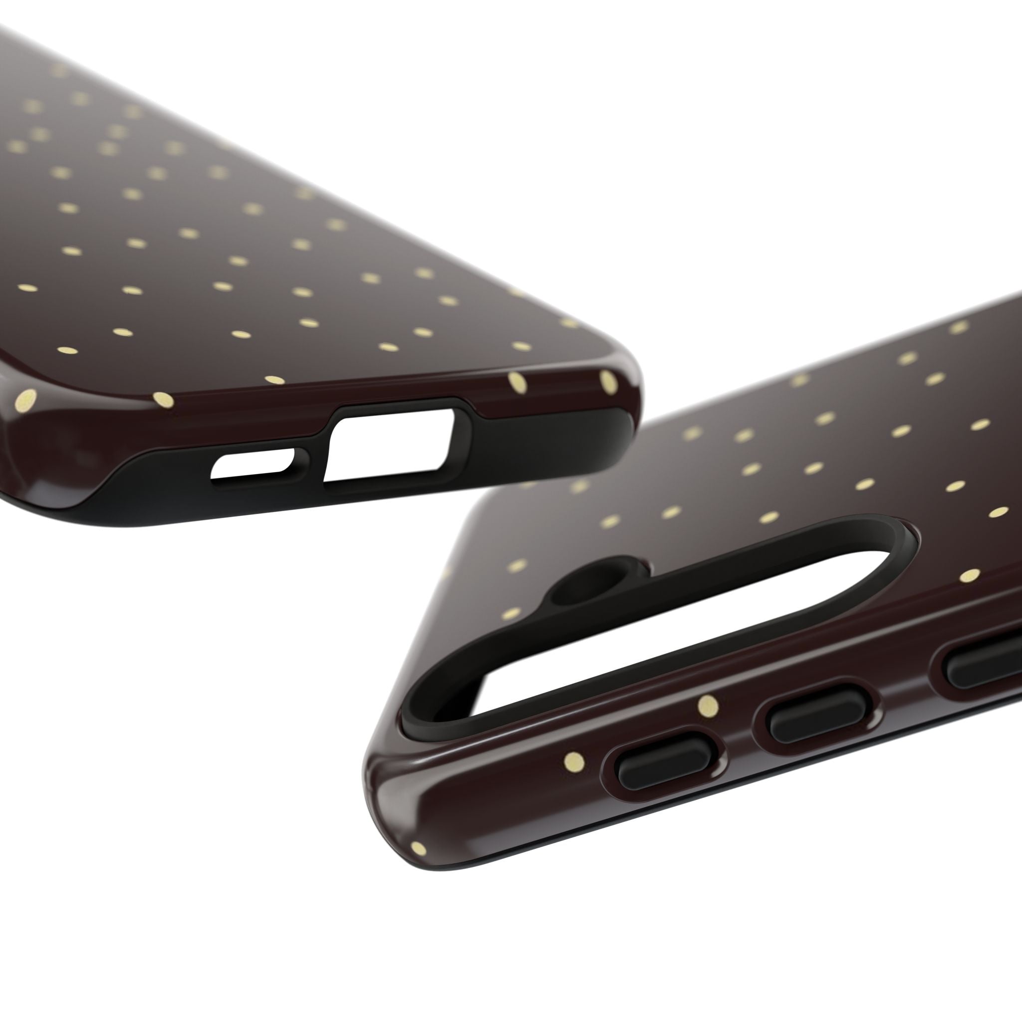 Brown Gold Polka Dot Tough Phone Case