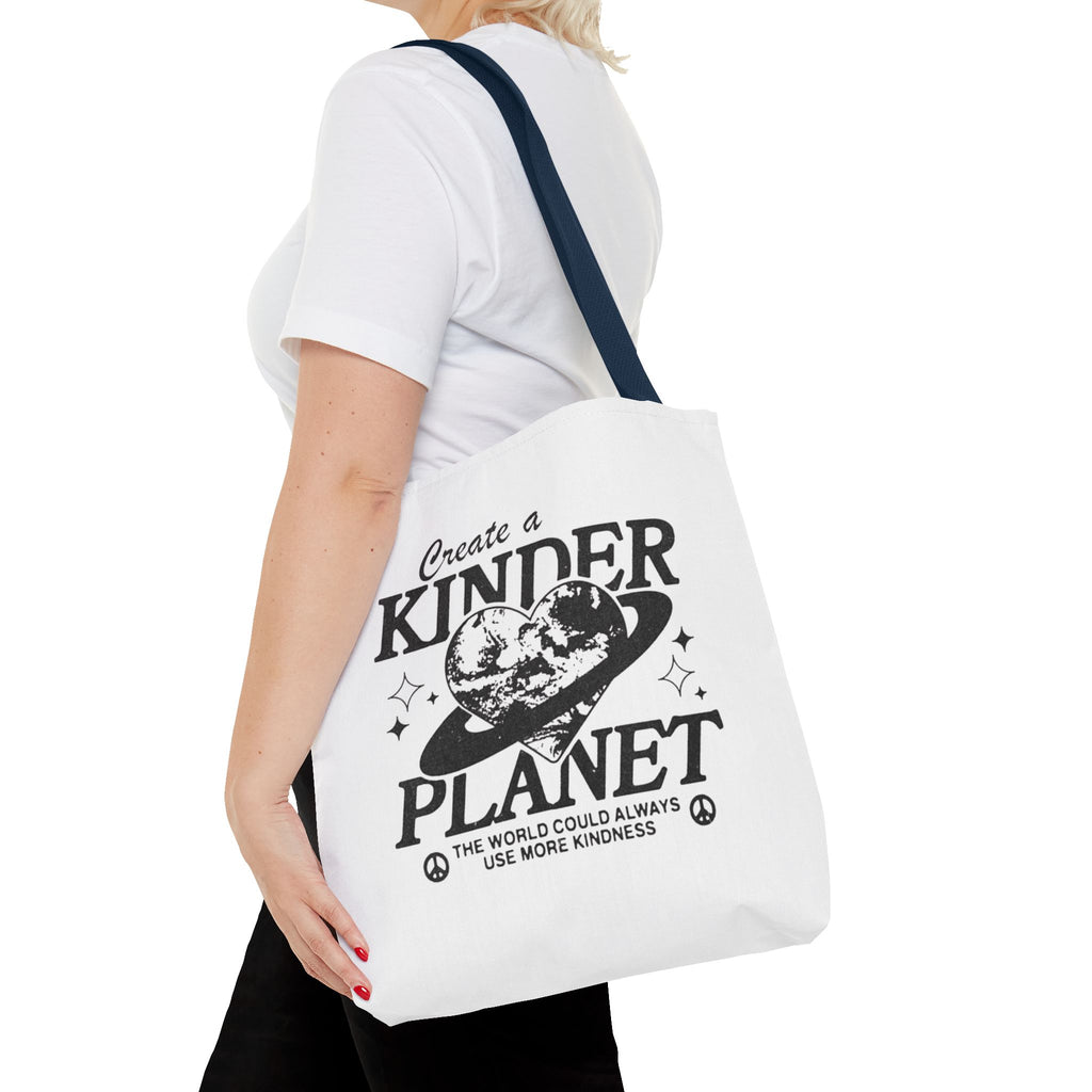 Create a Kinder Planet Tote Bag — Eco-Friendly Earth Love Canvas Tote