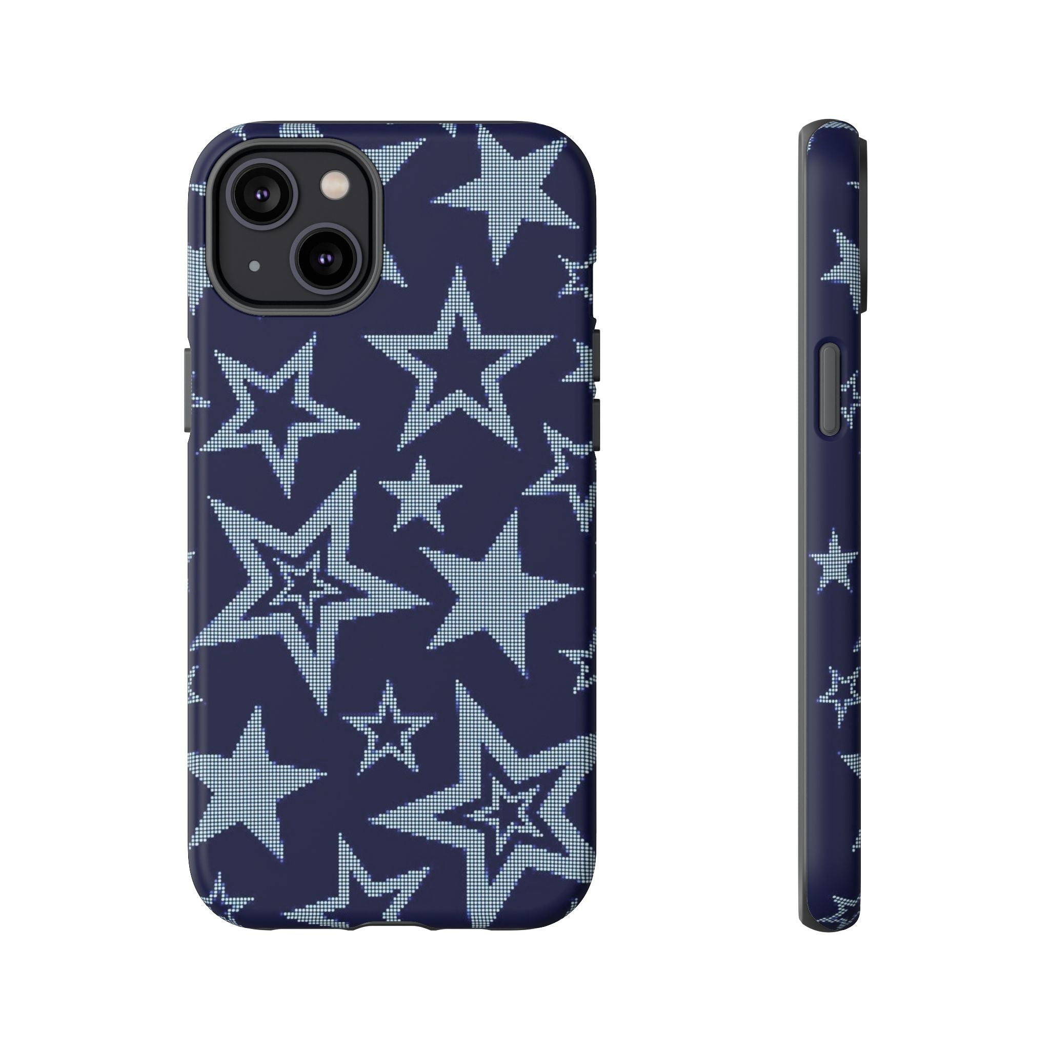 Navy Star Pattern Tough iPhone Case