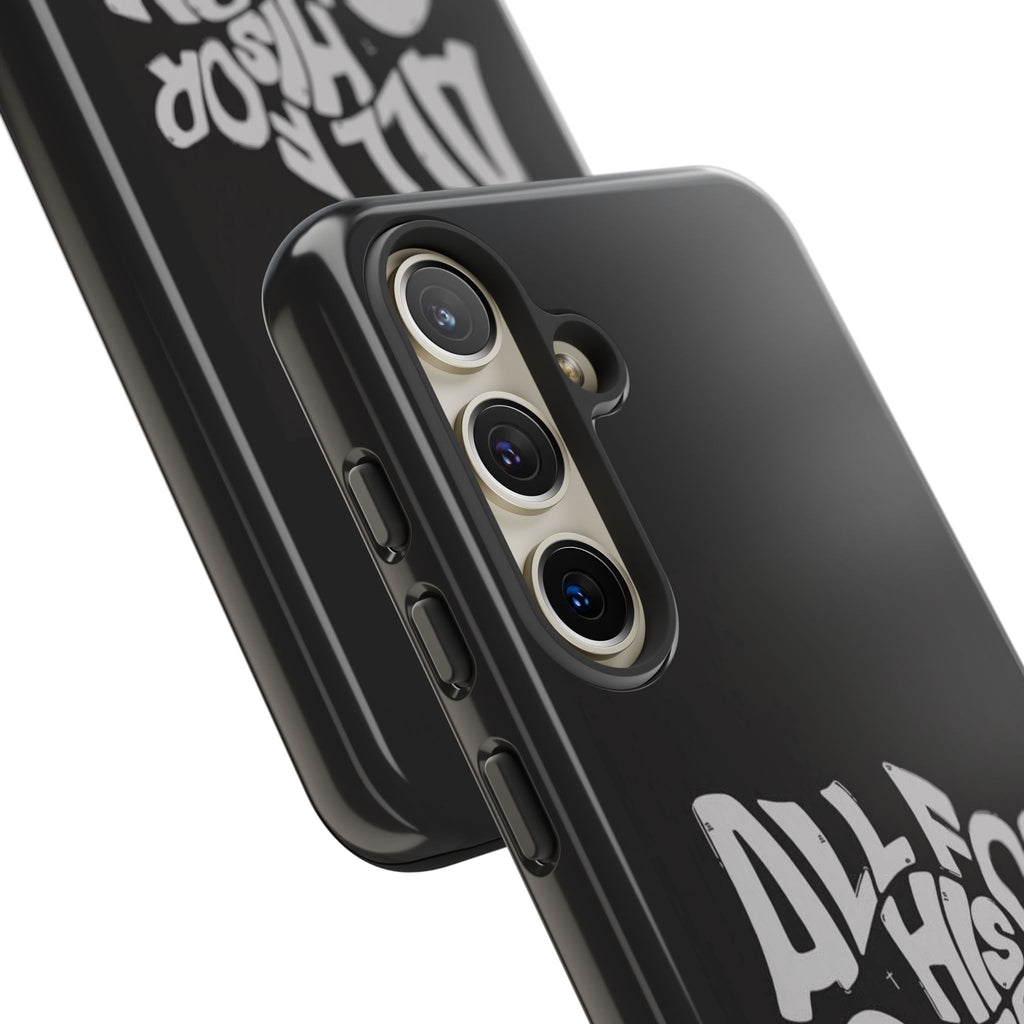 All For His Glory Phone Case — Christian Faith Script Protective Cover