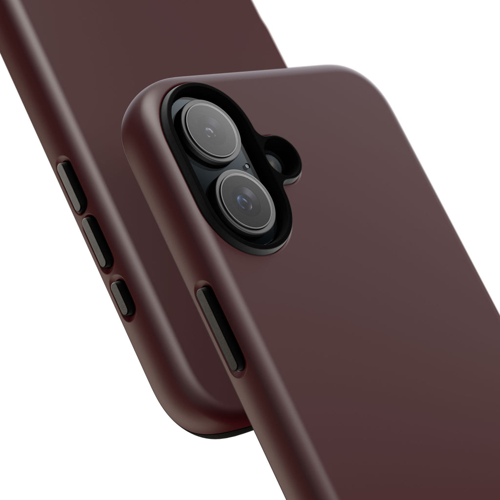 Maroon Tough iPhone Case — Slim Impact-Resistant Protective Cover