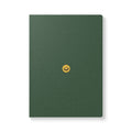 Smile Dot Journal — Forest Green Softcover Notebook with Cute Emoticon