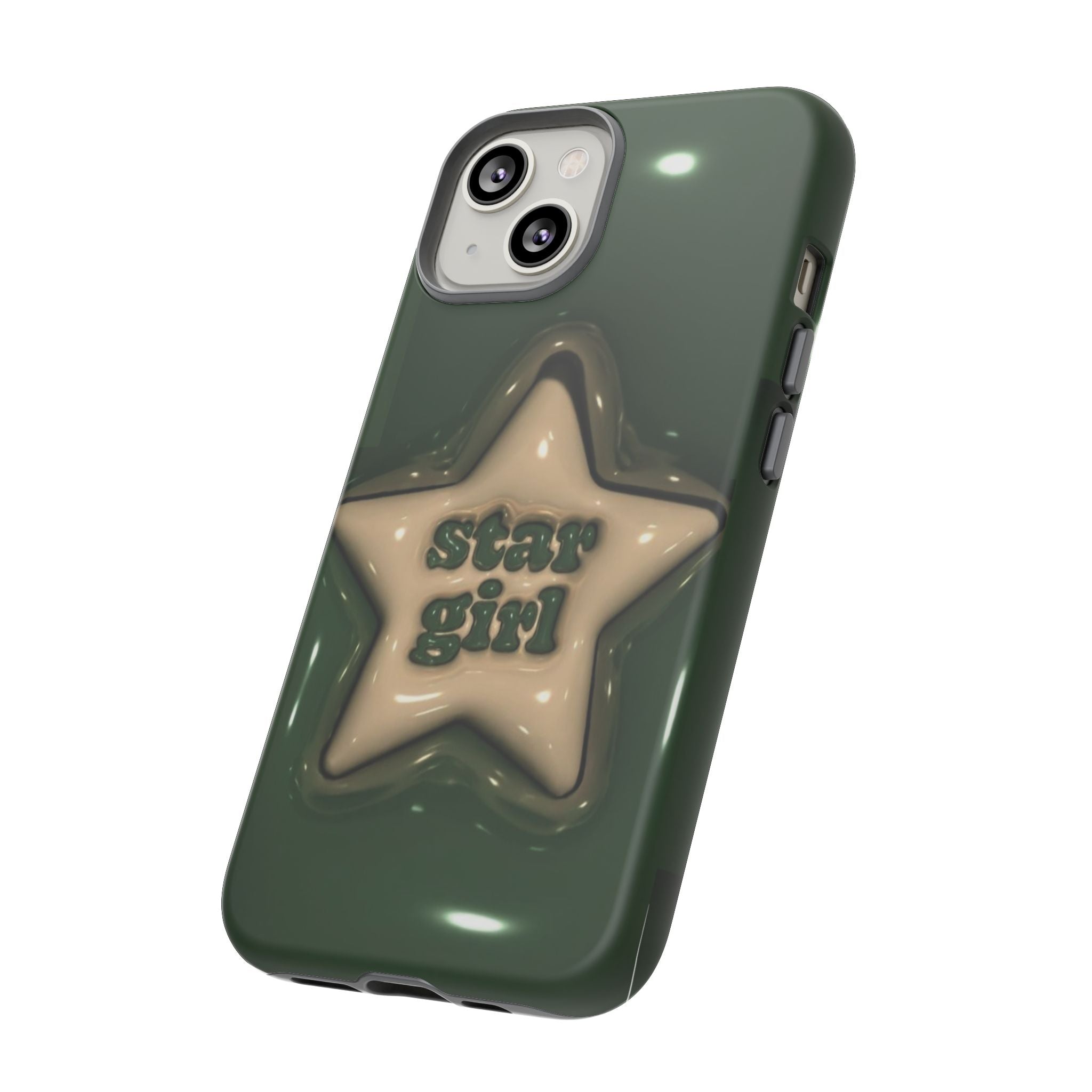 Star Girl iPhone Case — Green Star Protective Case