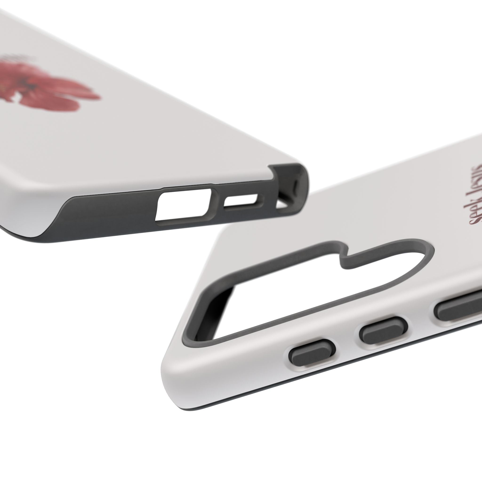 "seek Jesus." Floral Tough Protective Case