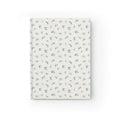 Hardcover Floral Blue Ditsy Ruled Journal — Soft Cover Lined Notebook for Notes & Daily Journaling
