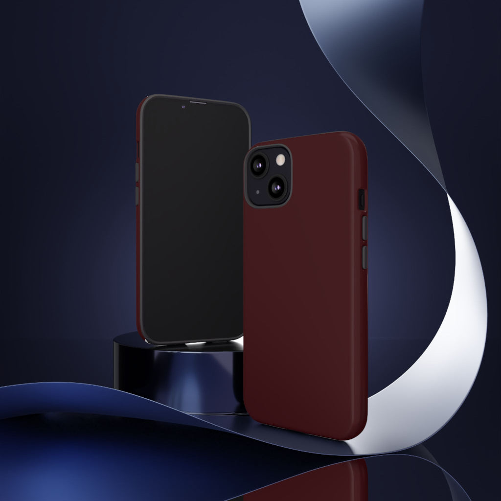 Maroon Tough iPhone Case — Slim Impact-Resistant Protective Cover