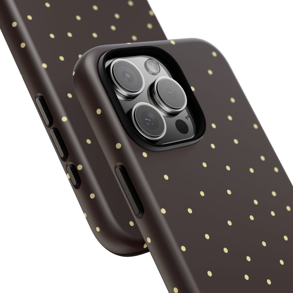 Brown Gold Polka Dot Tough Phone Case