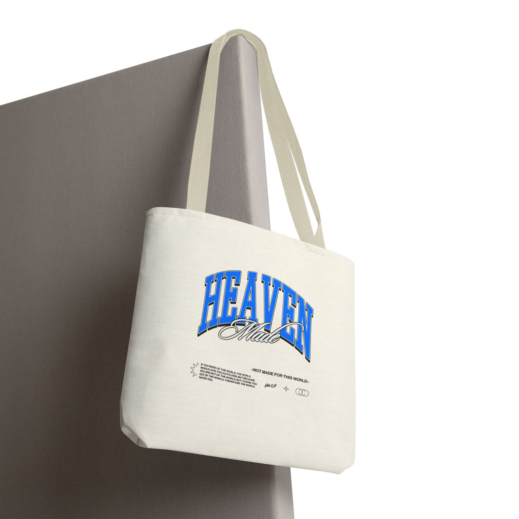 Heaven Music Tote Bag - Retro Blue Graphic All-Over Print
