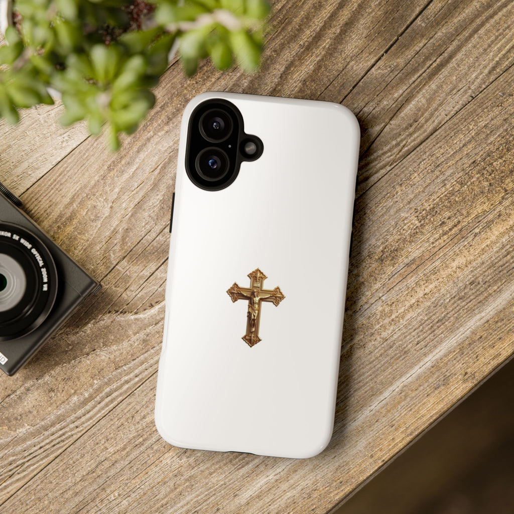 Gold Cross Tough Phone Case | Protective Cover