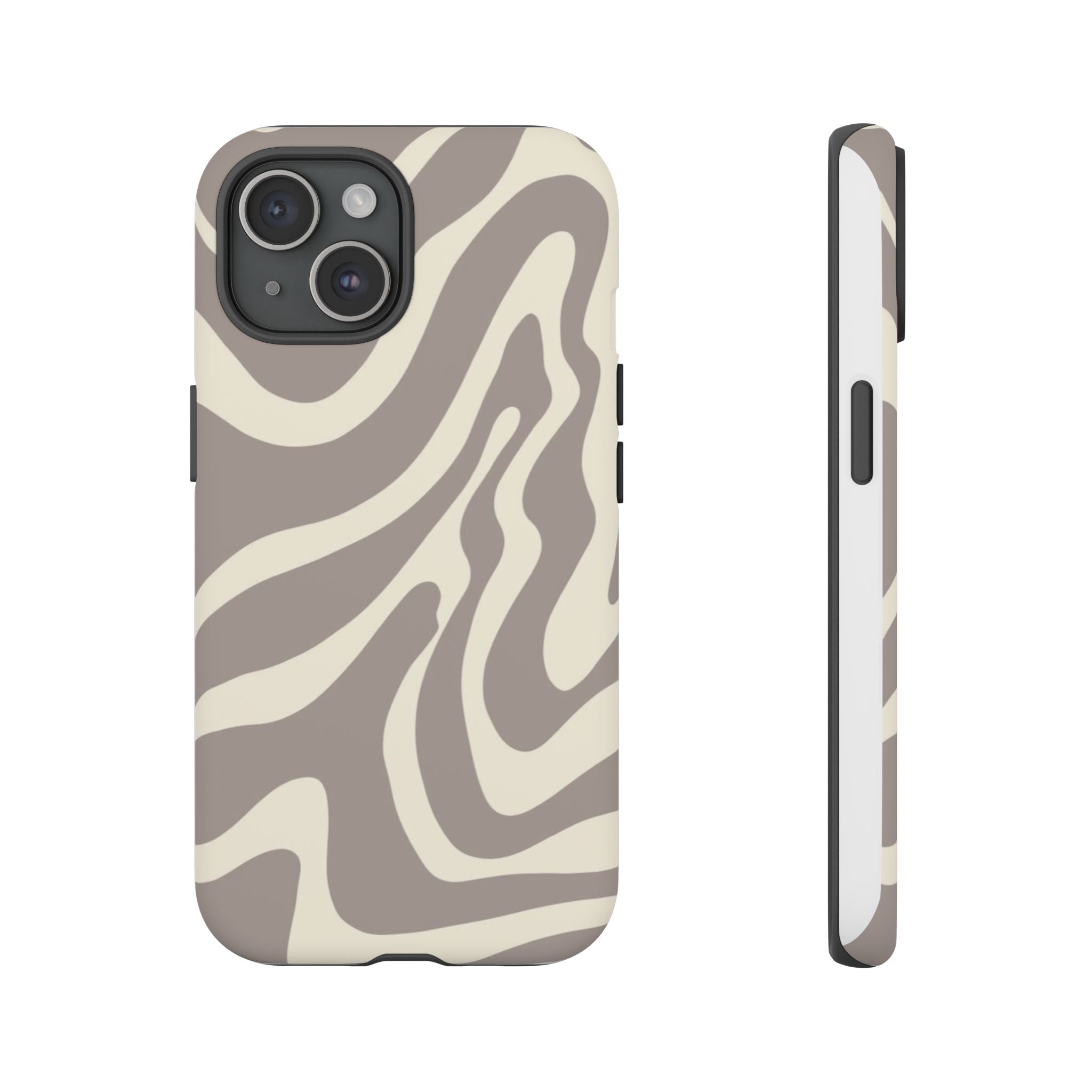 Neutral Zebra Print Tough iPhone Case