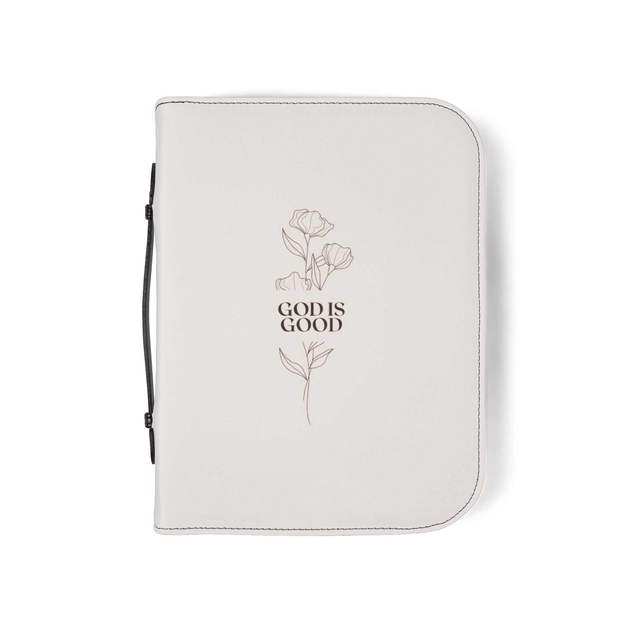 Bible Cover — "God Is Good" Floral Zippered Bible Case