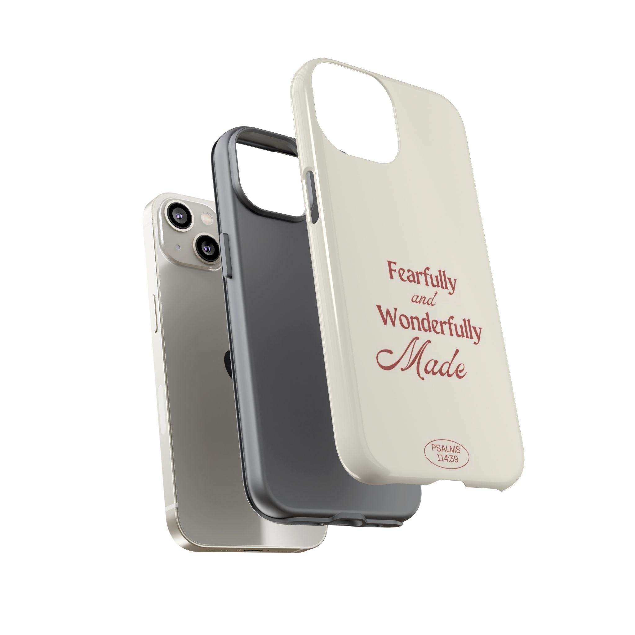 Tough Phone Case — "Fearfully and Wonderfully Made" Christian Scripture Protective Case