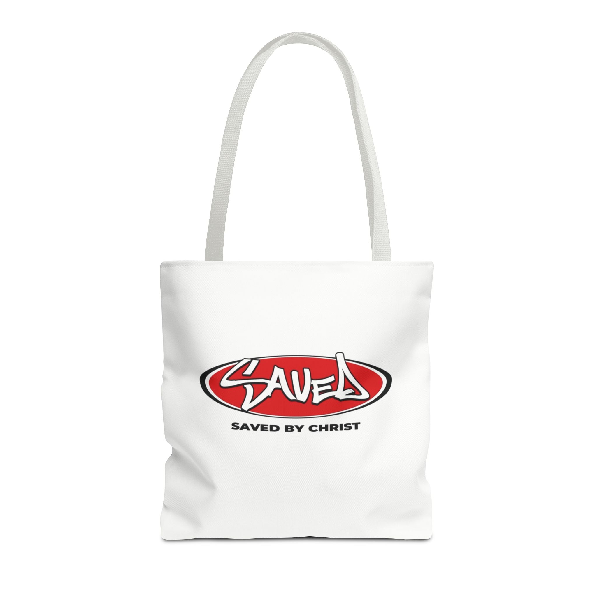 "Saved by Christ" Canvas Tote Bag