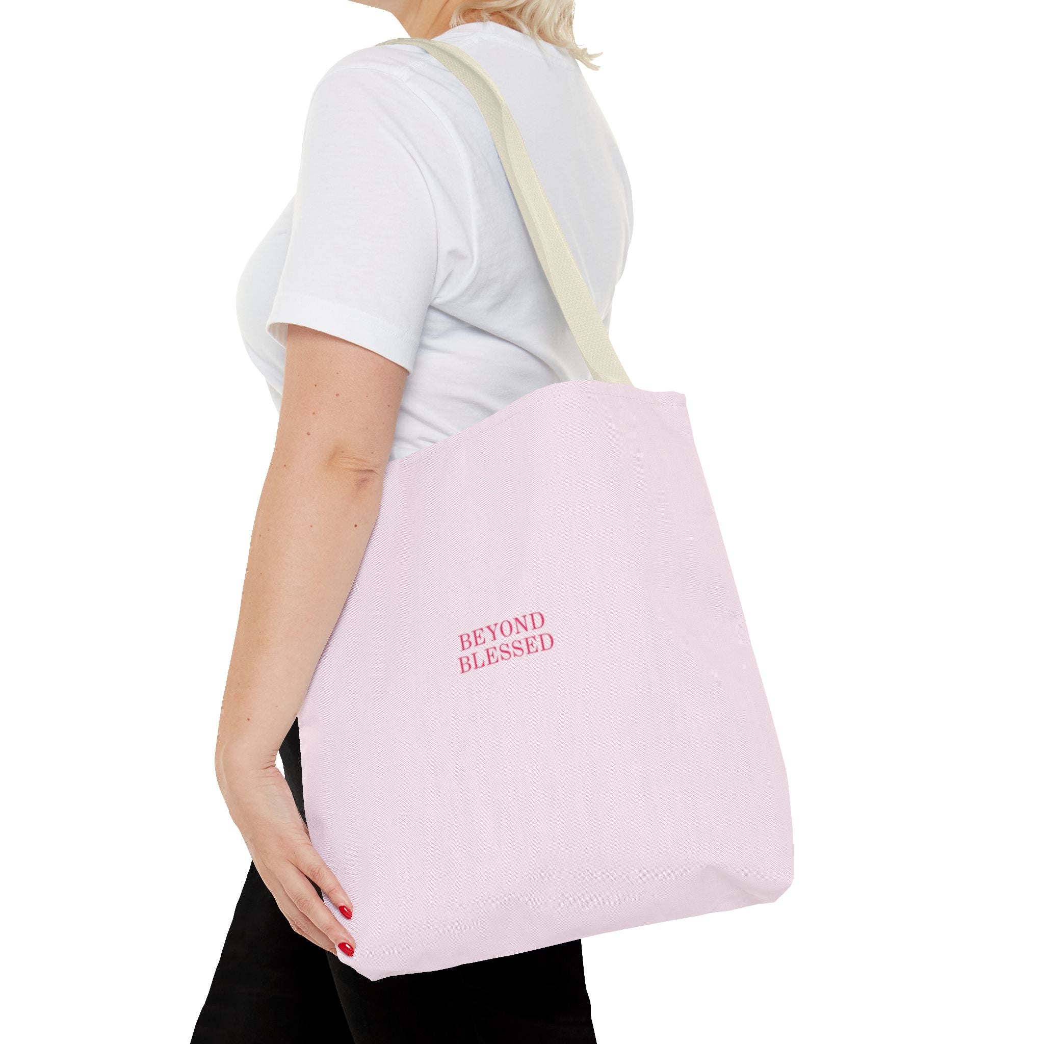 Beyond Blessed Pink Tote Bag – Inspirational Everyday Carry Tote