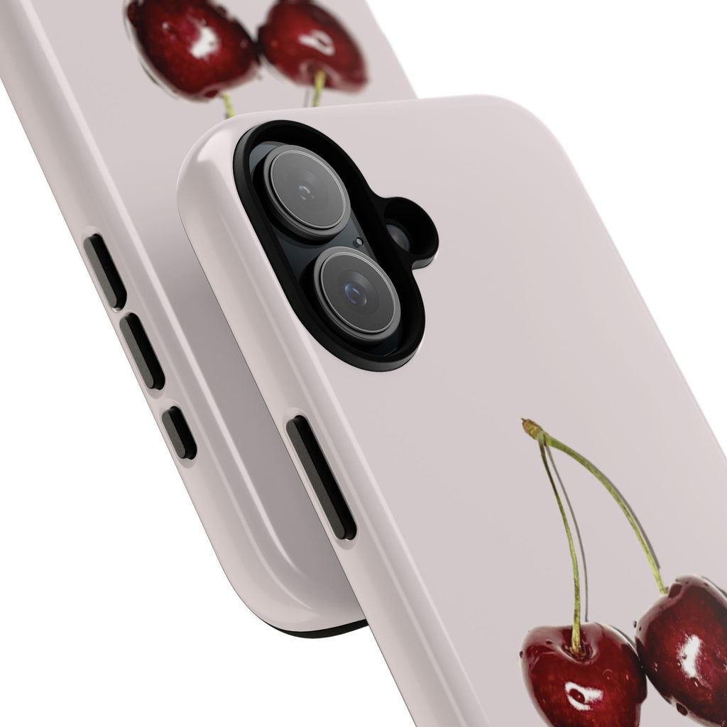 Cherry Vintage iPhone Case — Retro Cherry Illustration with 'CHERRY' Text