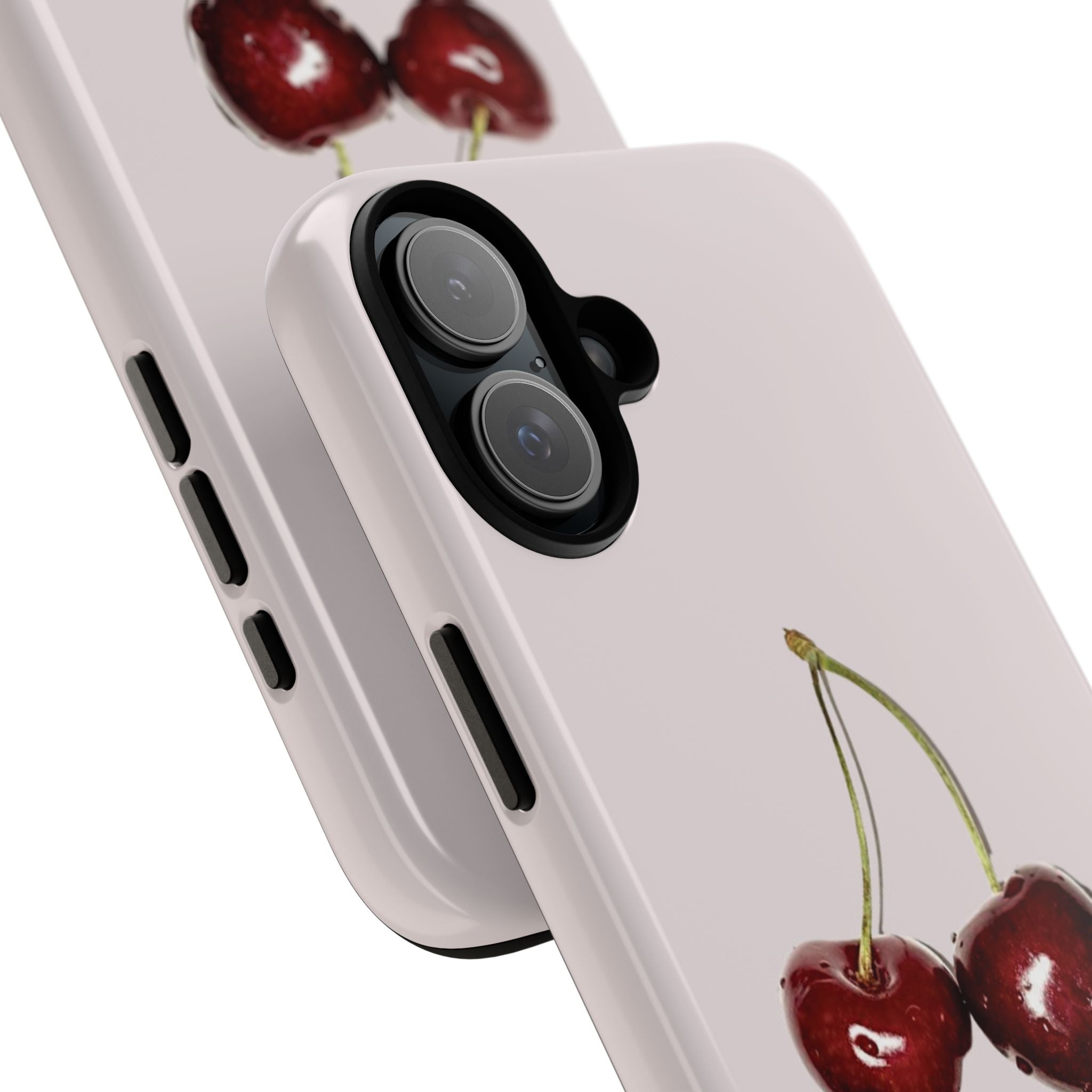 Cherry Vintage iPhone Case — Retro Cherry Illustration with 'CHERRY' Text