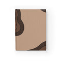 Brown Abstract Wave Journal — Ruled Hardcover Notebook for Notes & Journaling
