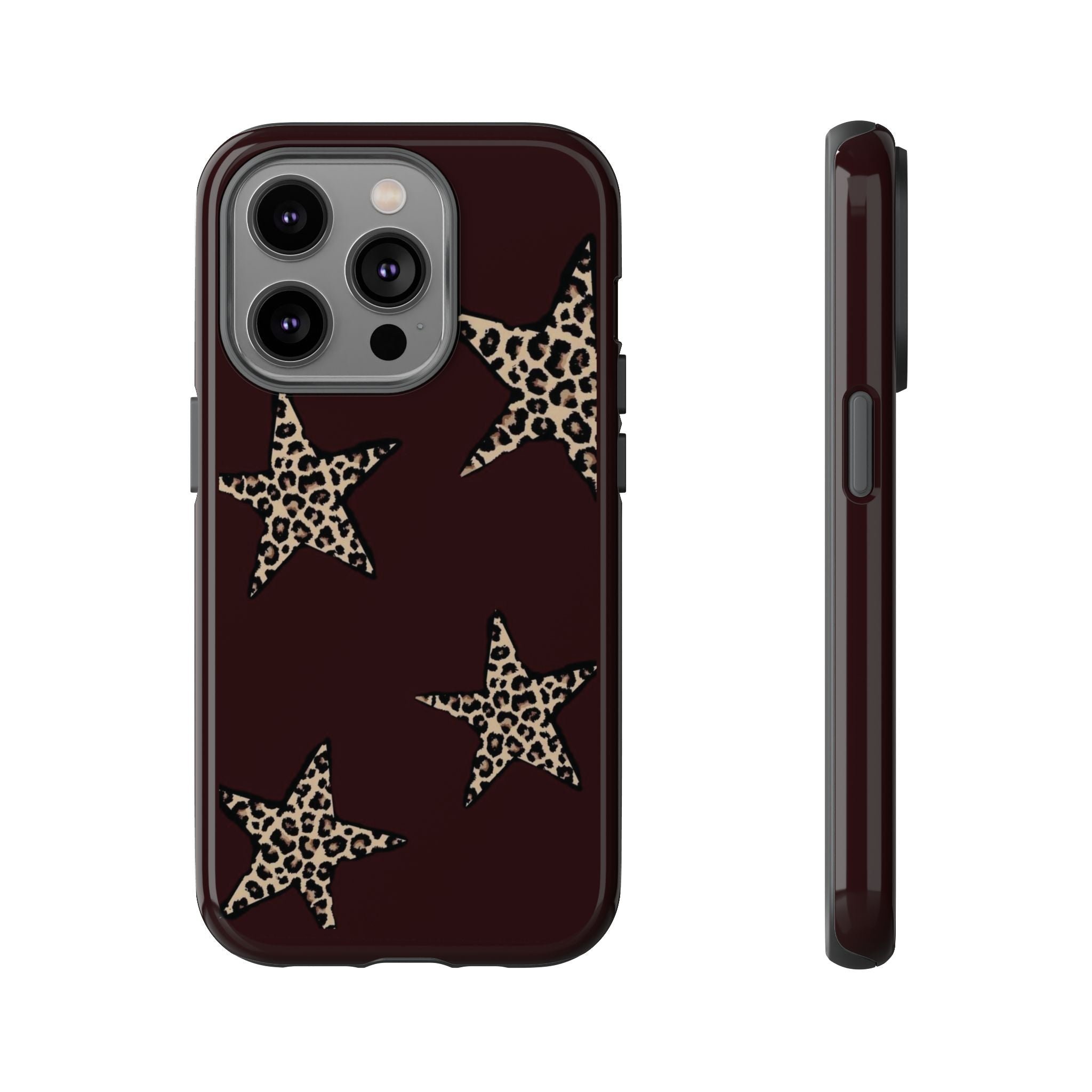 Leopard Star iPhone Case — Chic Brown Protective Tough Case