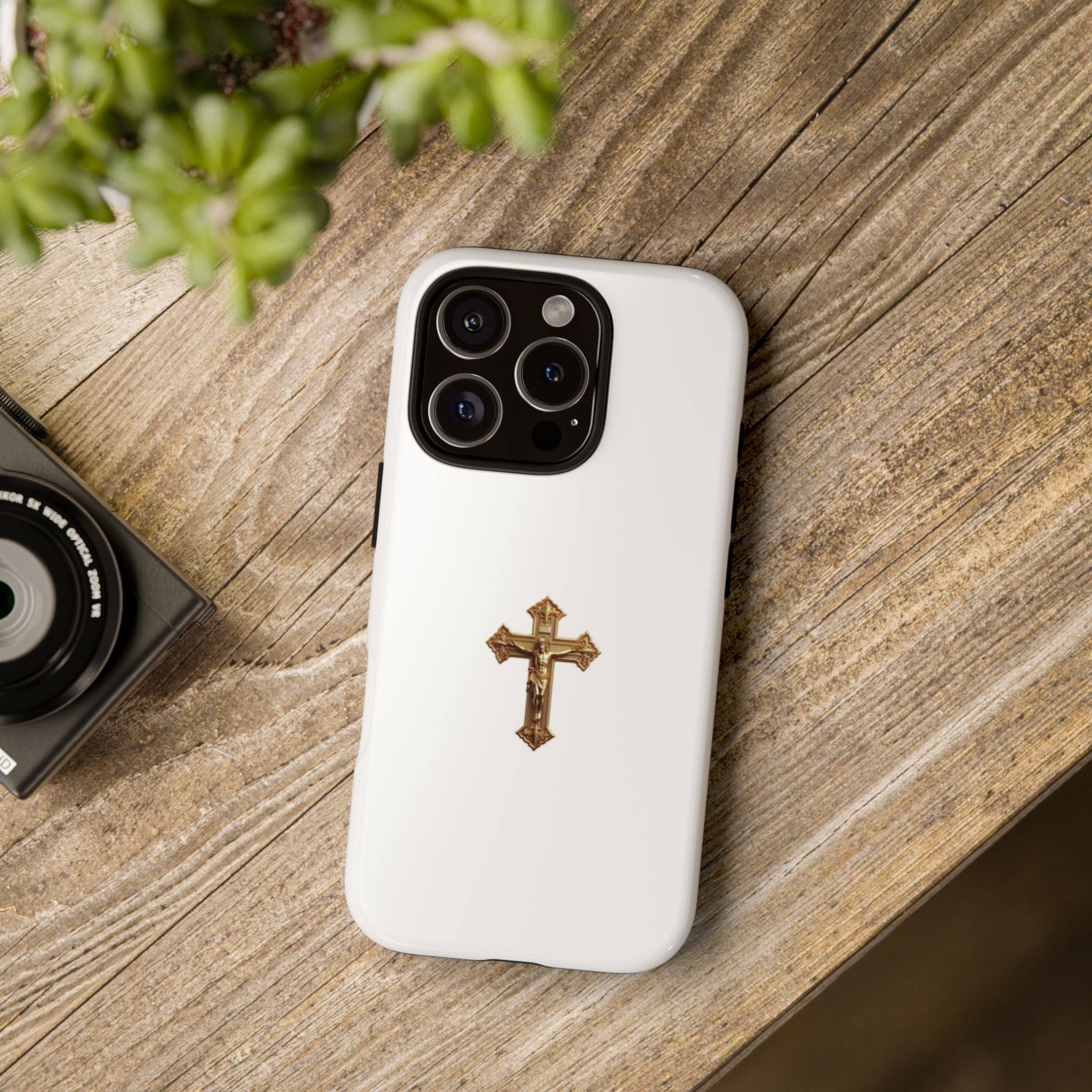Gold Cross Tough Phone Case | Protective Cover
