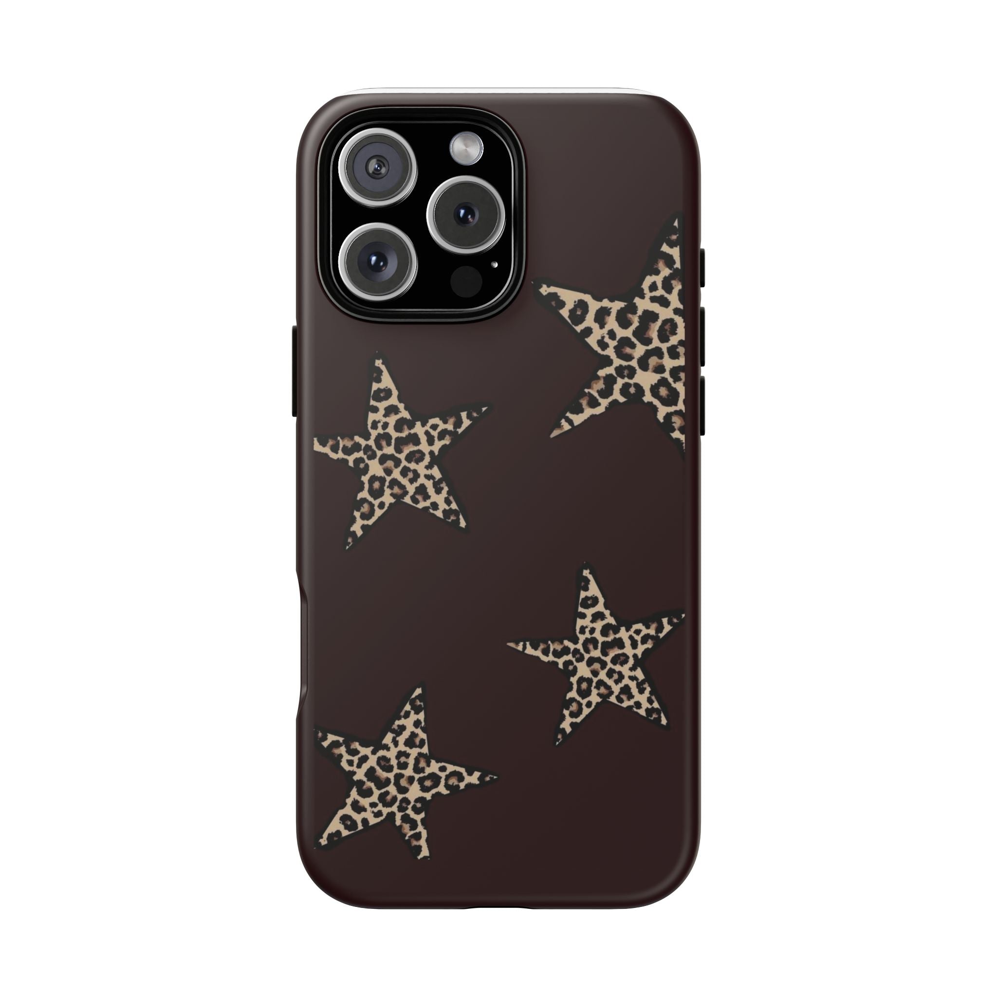 Leopard Star iPhone Case — Chic Brown Protective Tough Case