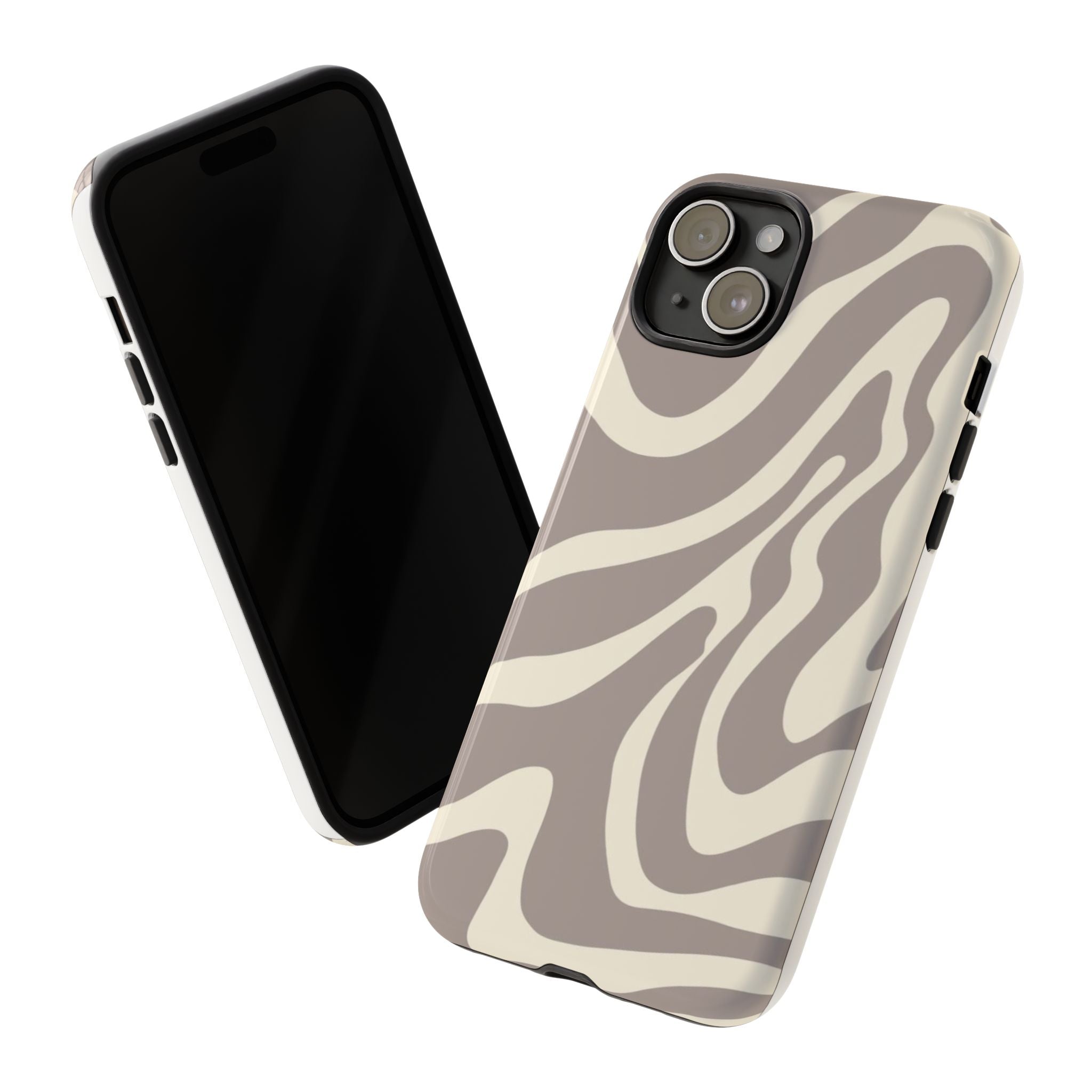 Neutral Zebra Print Tough iPhone Case
