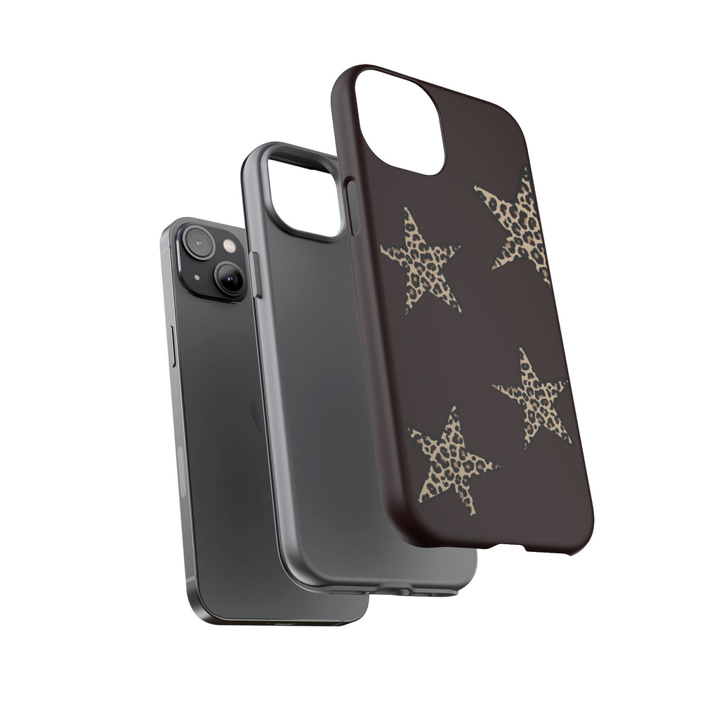 Leopard Star iPhone Case — Chic Brown Protective Tough Case